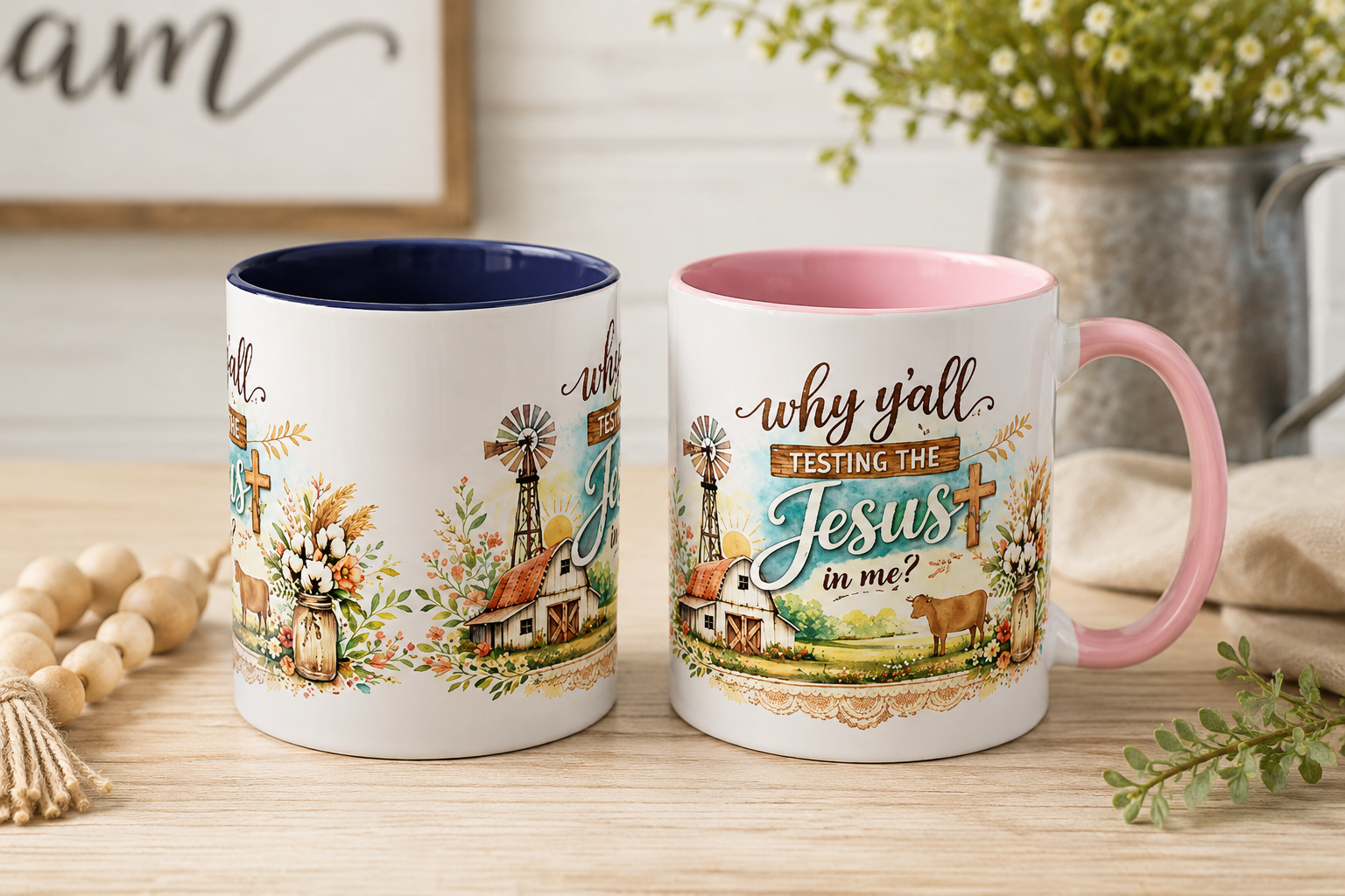 Embrace Your Inner Calm: The "Why Y'all Testing the Jesus in Me" Mug for the Modern Faithful Woman
