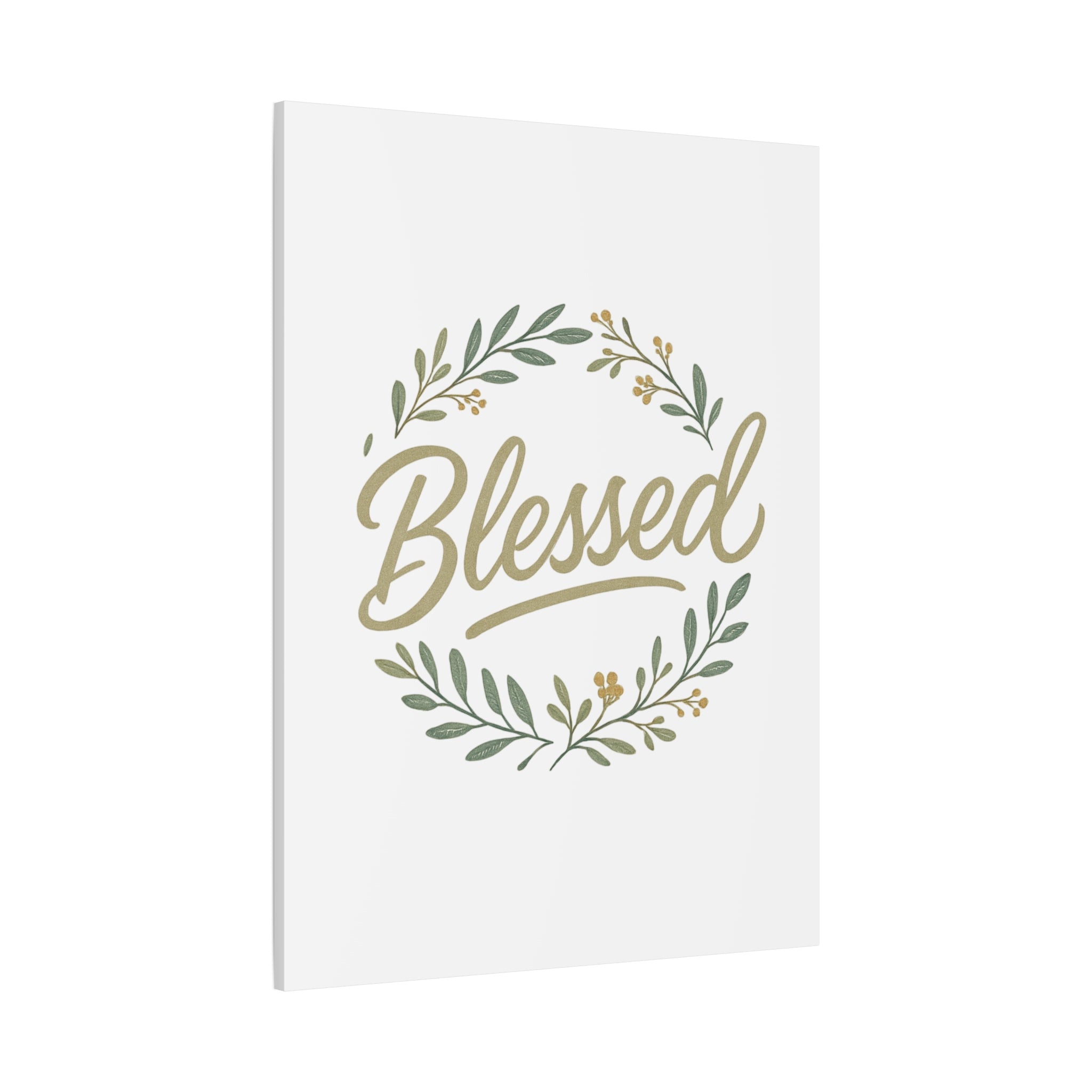 Blessed Wreath Matte Canvas Wall Art (Stretched 1.25")