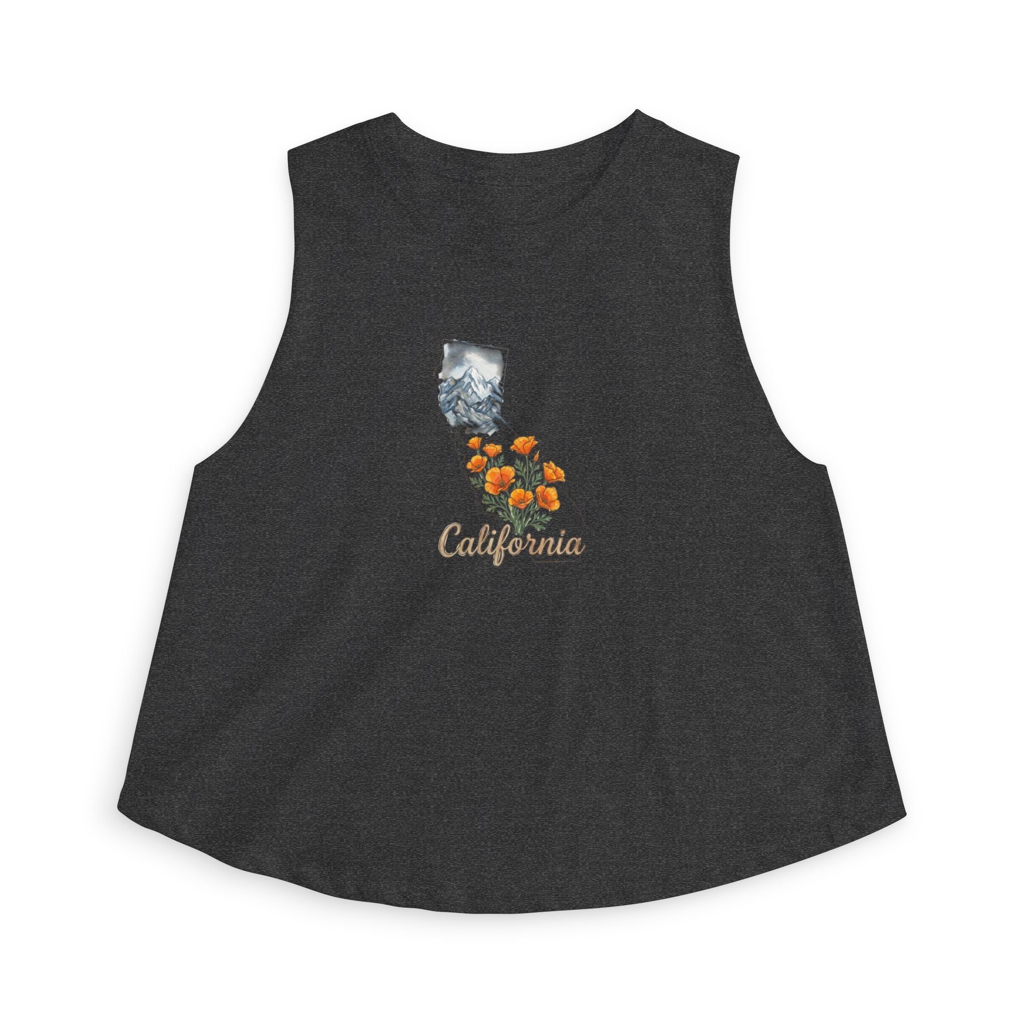 California State Flower Women's Crop Top — Golden Poppy Tank