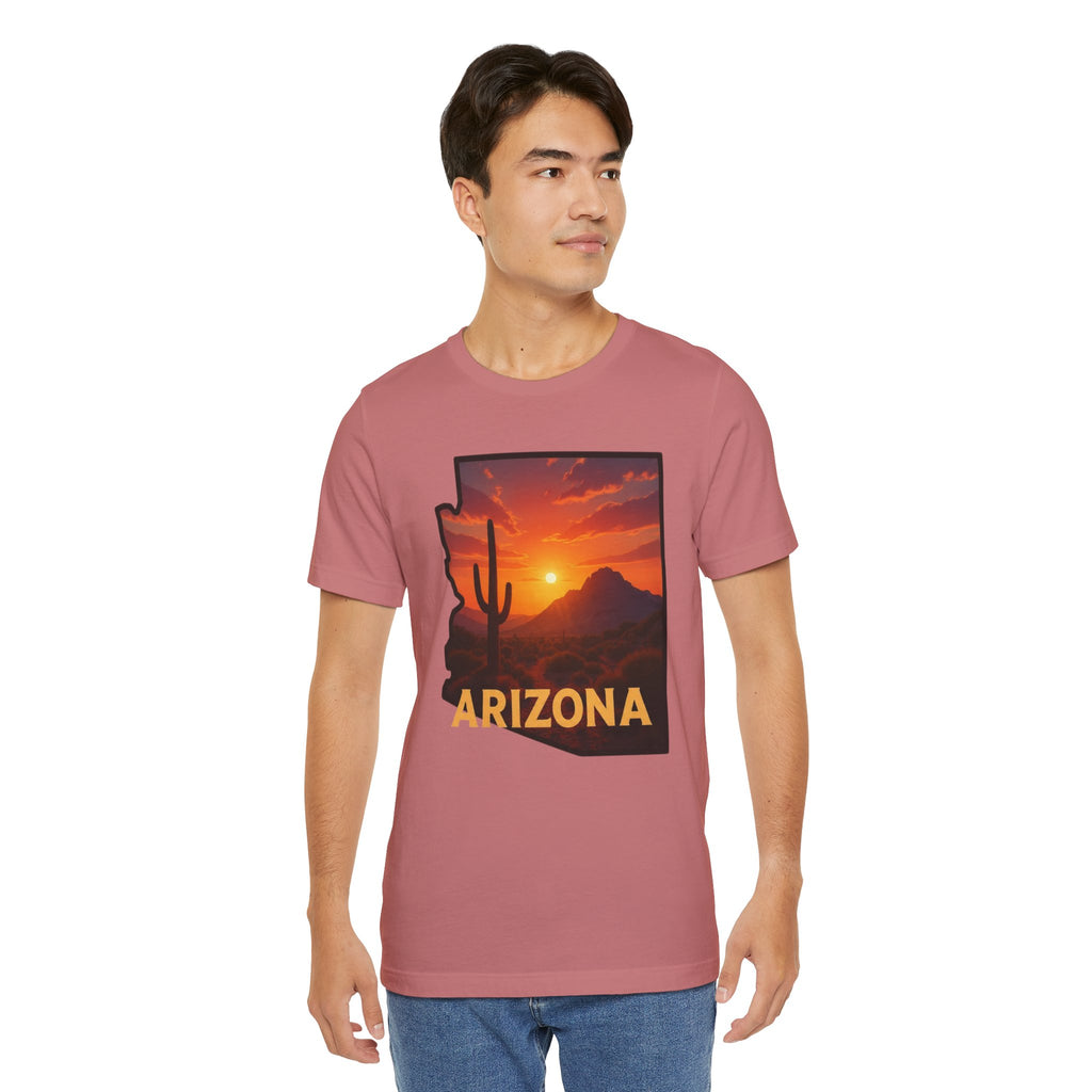 Arizona Cactus Sunset T-Shirt — Desert Sunset Graphic Tee