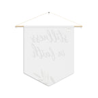 Stillness in Faith Wall Pennant — Inspirational Home Decor