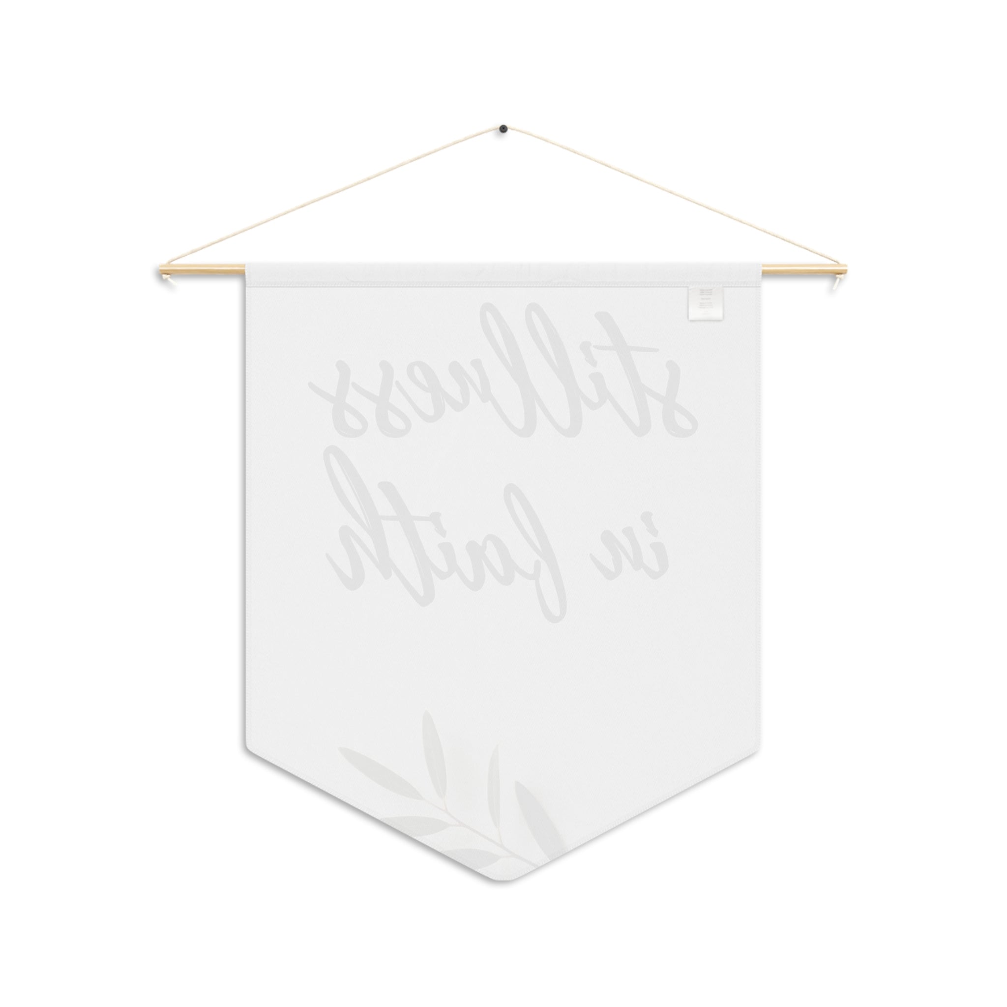 Stillness in Faith Wall Pennant — Inspirational Home Decor