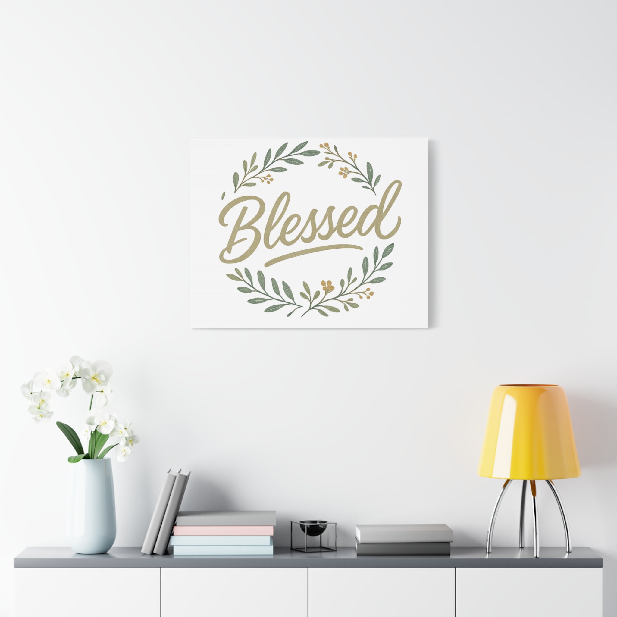 Blessed Wreath Matte Canvas Wall Art (Stretched 1.25")
