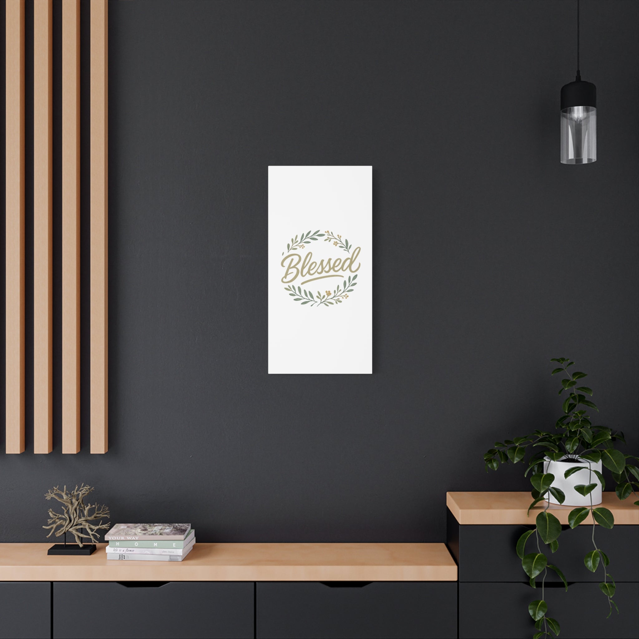 Blessed Wreath Matte Canvas Wall Art (Stretched 1.25")