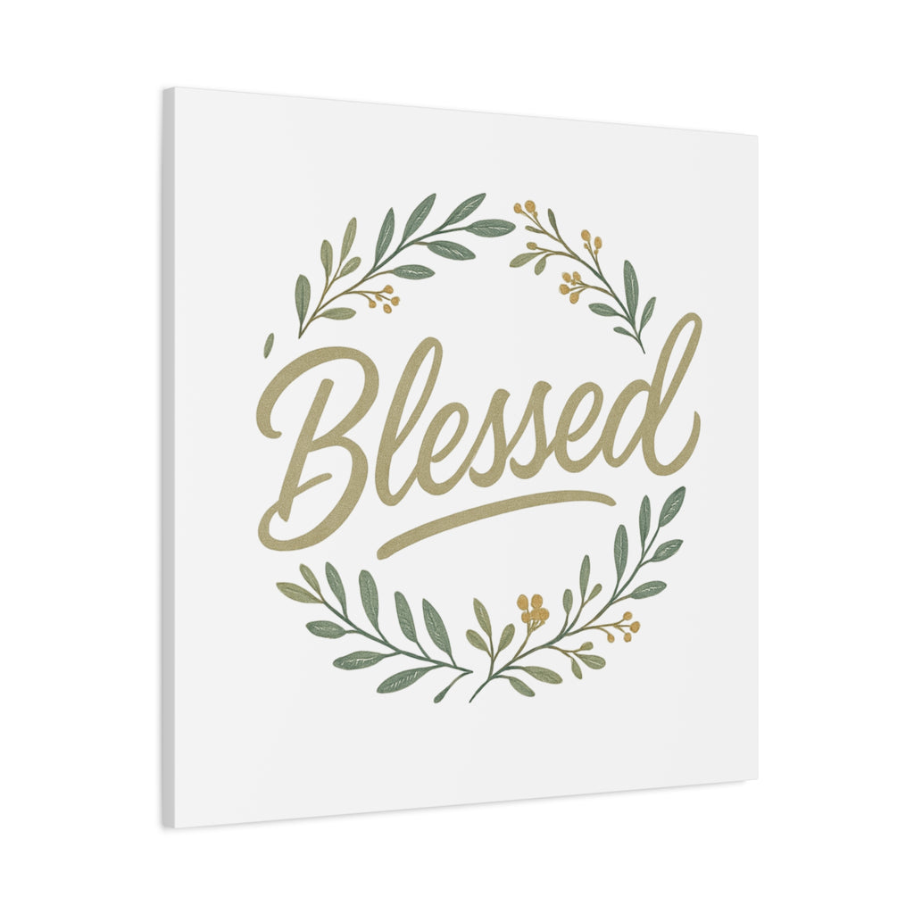 Blessed Wreath Matte Canvas Wall Art (Stretched 1.25")