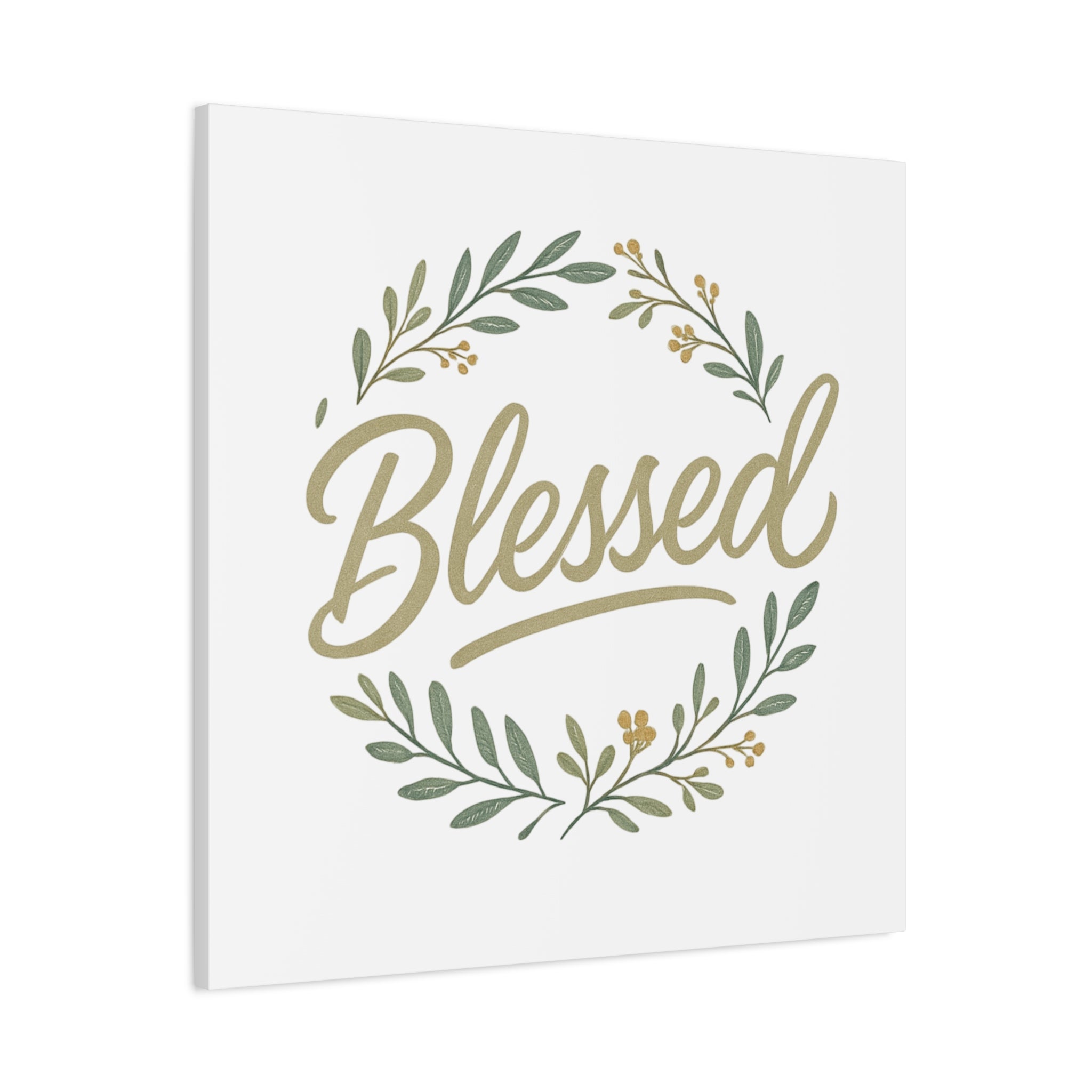 Blessed Wreath Matte Canvas Wall Art (Stretched 1.25")