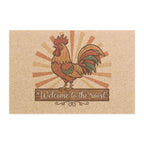 Rooster Welcome Doormat — 'Welcome to the roost' Farmhouse Coir Door Mat