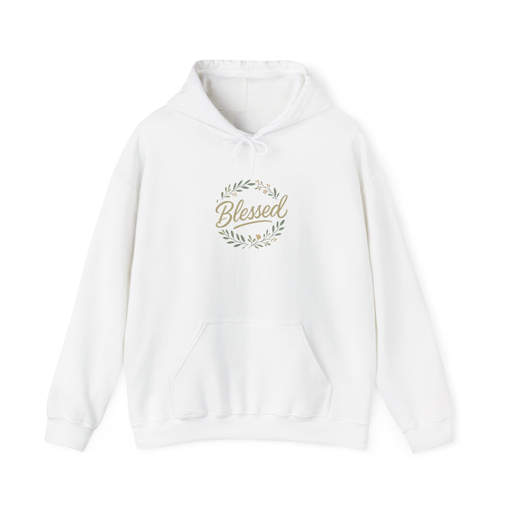 Blessed Floral Wreath Hoodie — Inspirational Faith Pullover