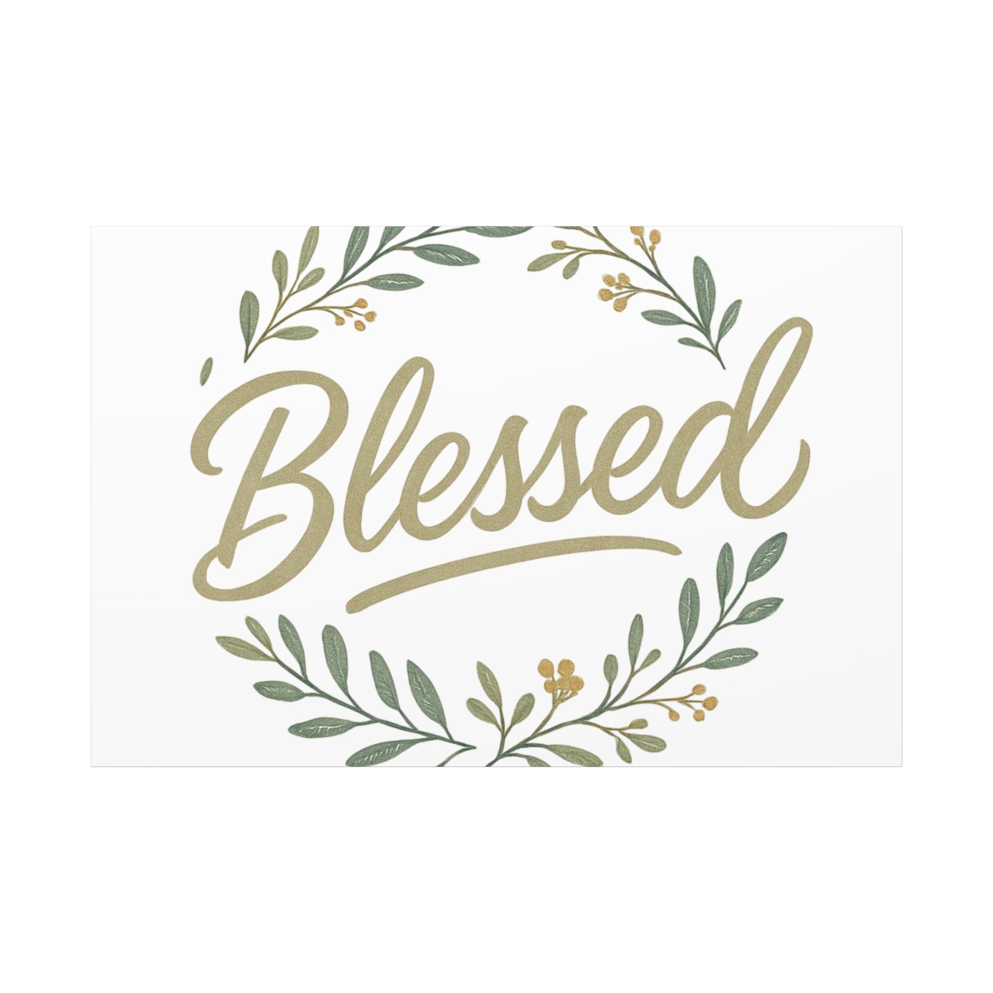 Blessed Wreath Matte Canvas Wall Art (Stretched 1.25")