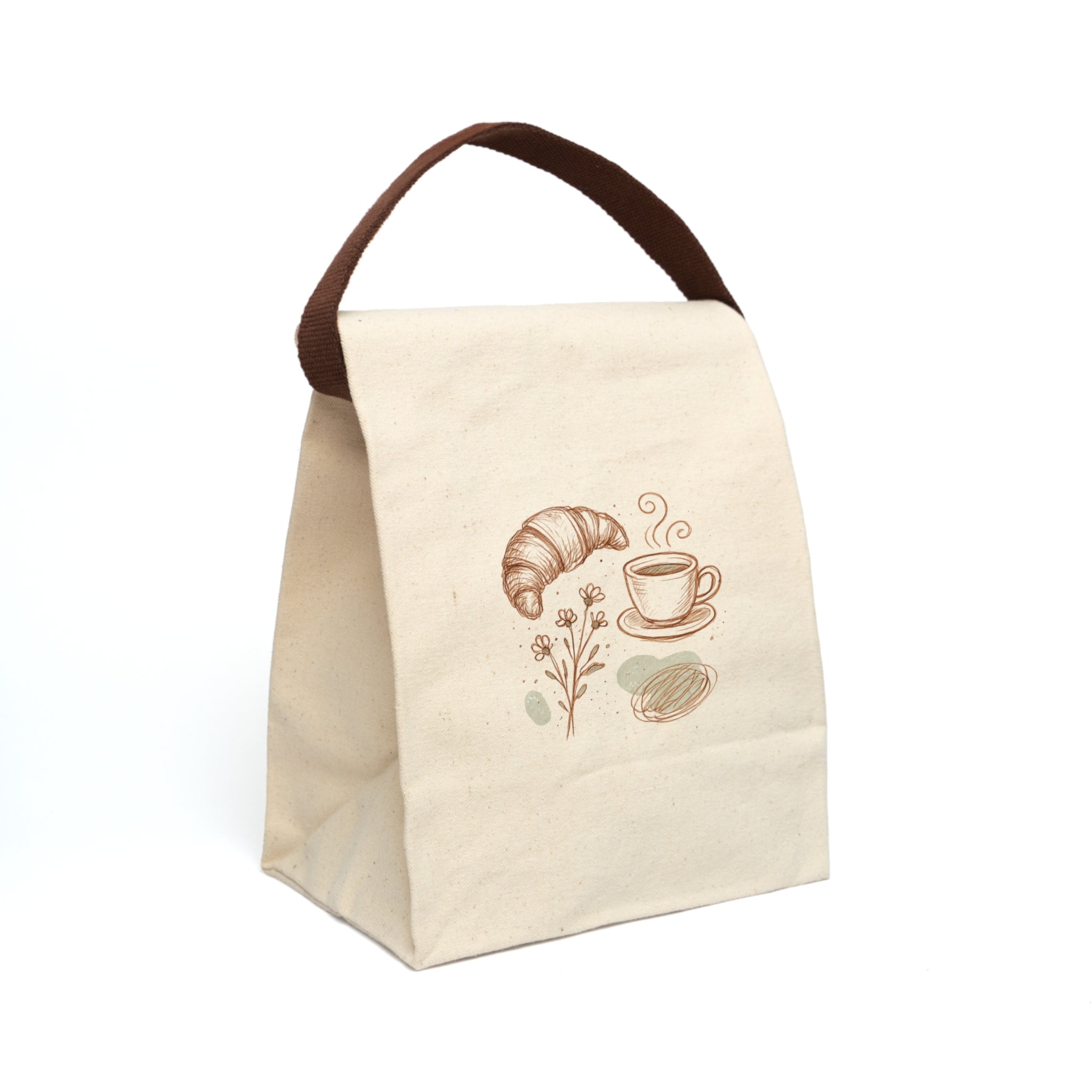 Charming Canvas Lunch Bag, Eco-Friendly Tote, Picnic Essentials, Gift for Food Lovers, Reusable Lunch Holder