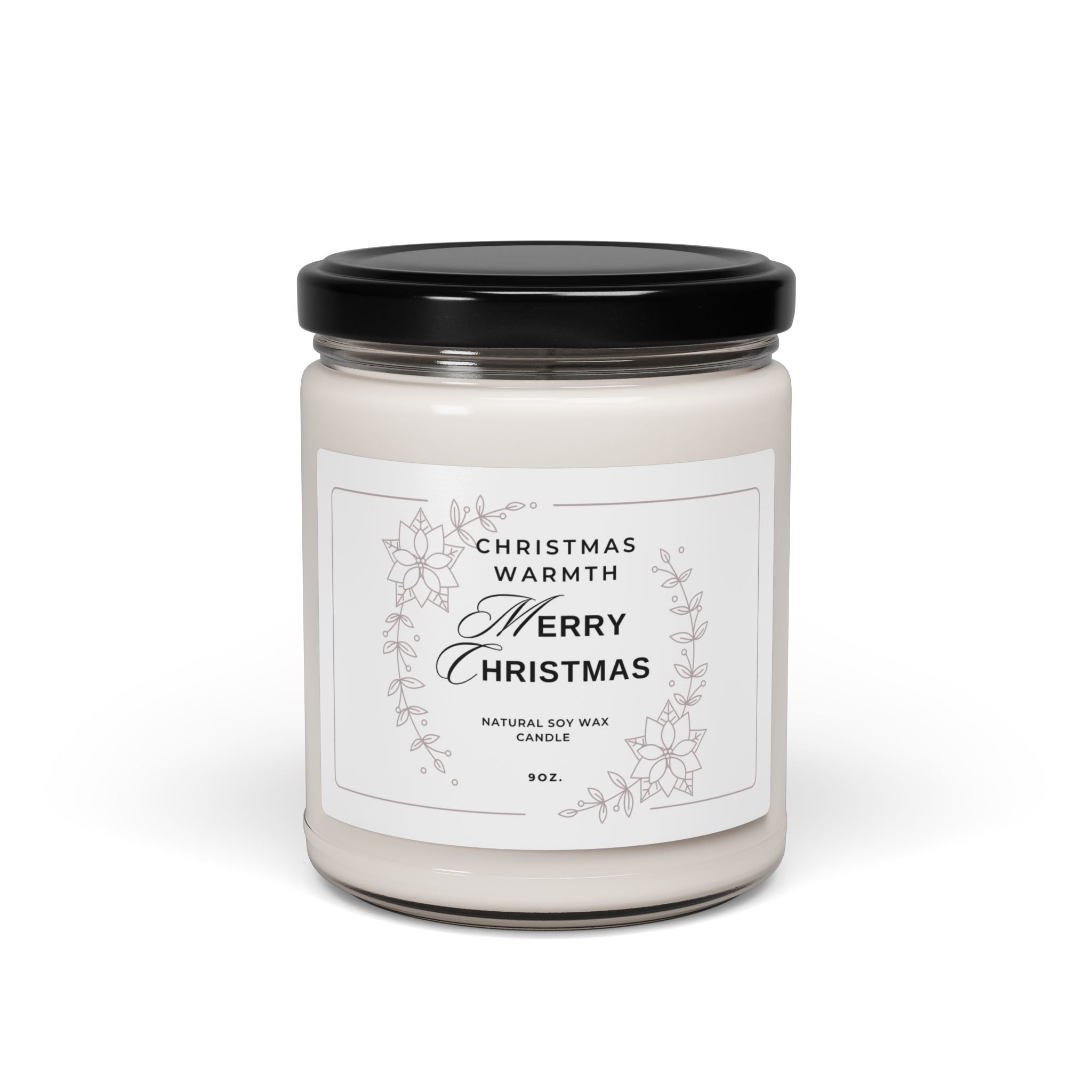 Merry Christmas Scented Soy Candle - 9oz Christmas Warmth Candle