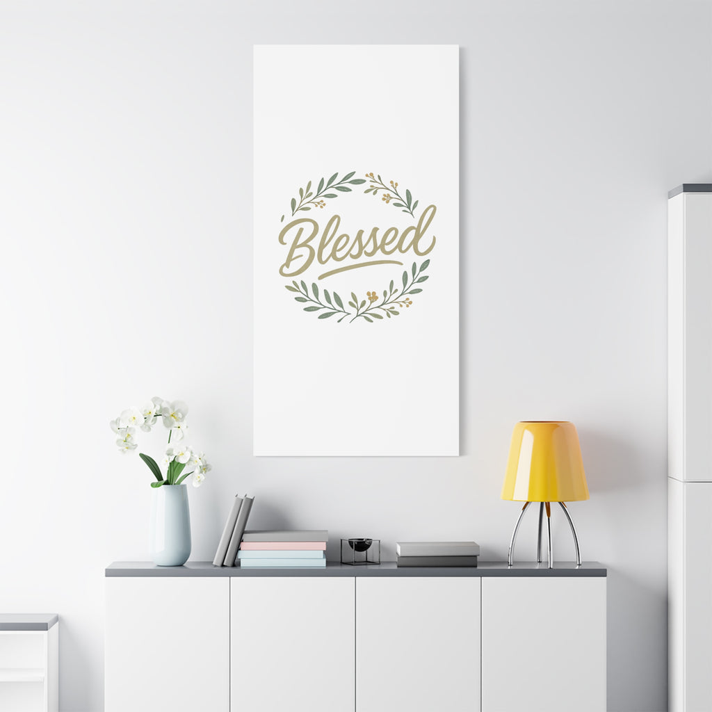 Blessed Wreath Matte Canvas Wall Art (Stretched 1.25")
