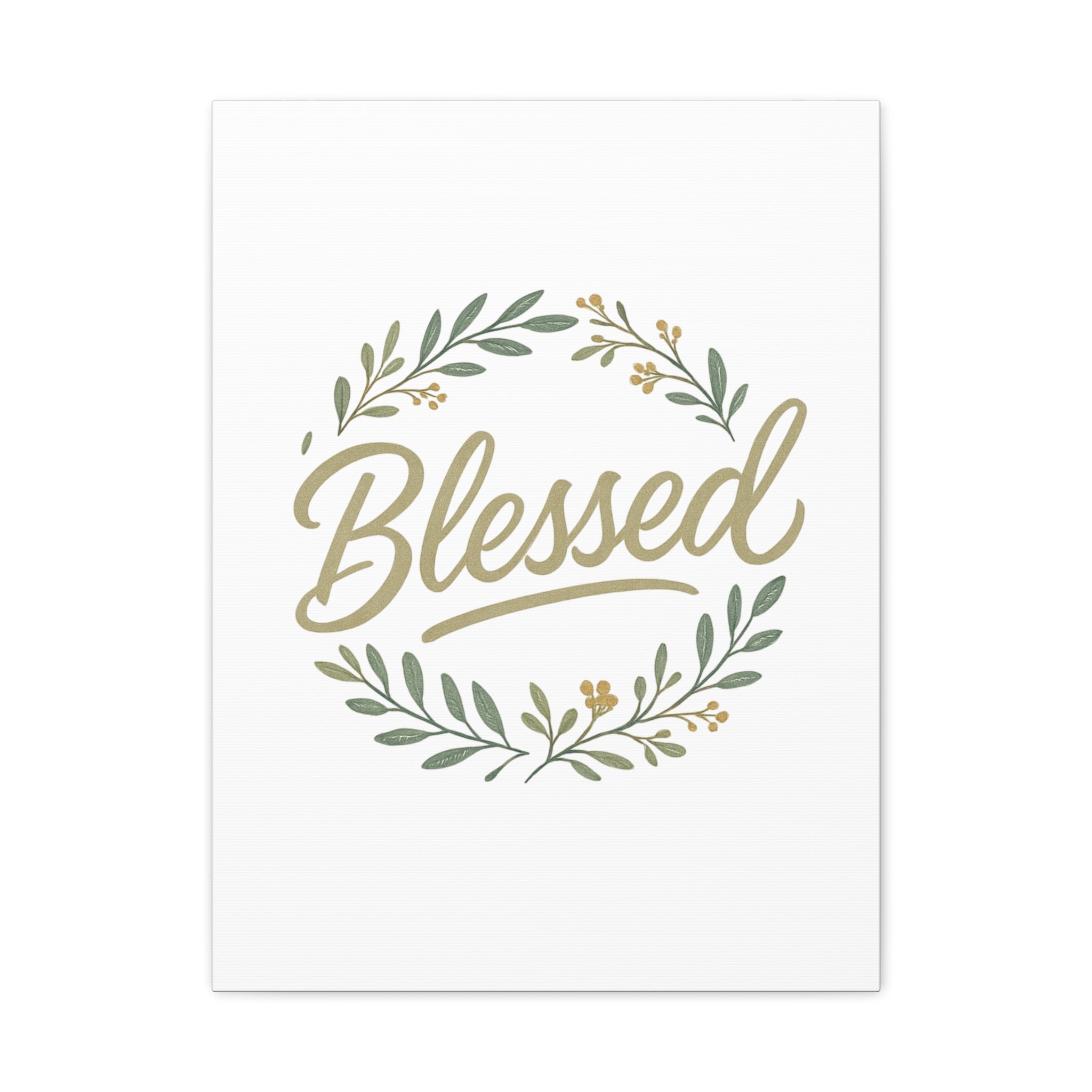 Blessed Wreath Matte Canvas Wall Art (Stretched 1.25")