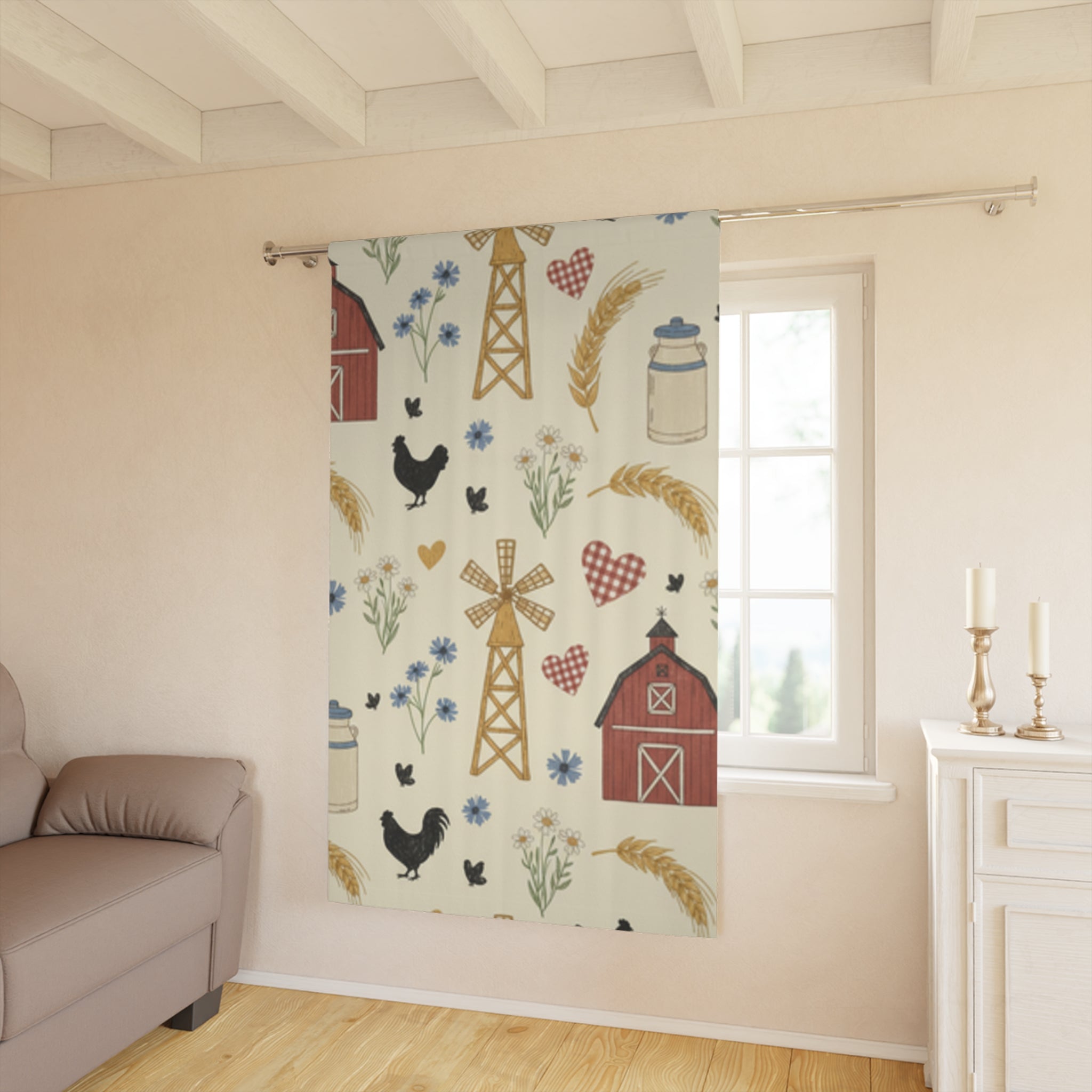 Farmhouse Blackout Curtain — Country-Style Window Curtain