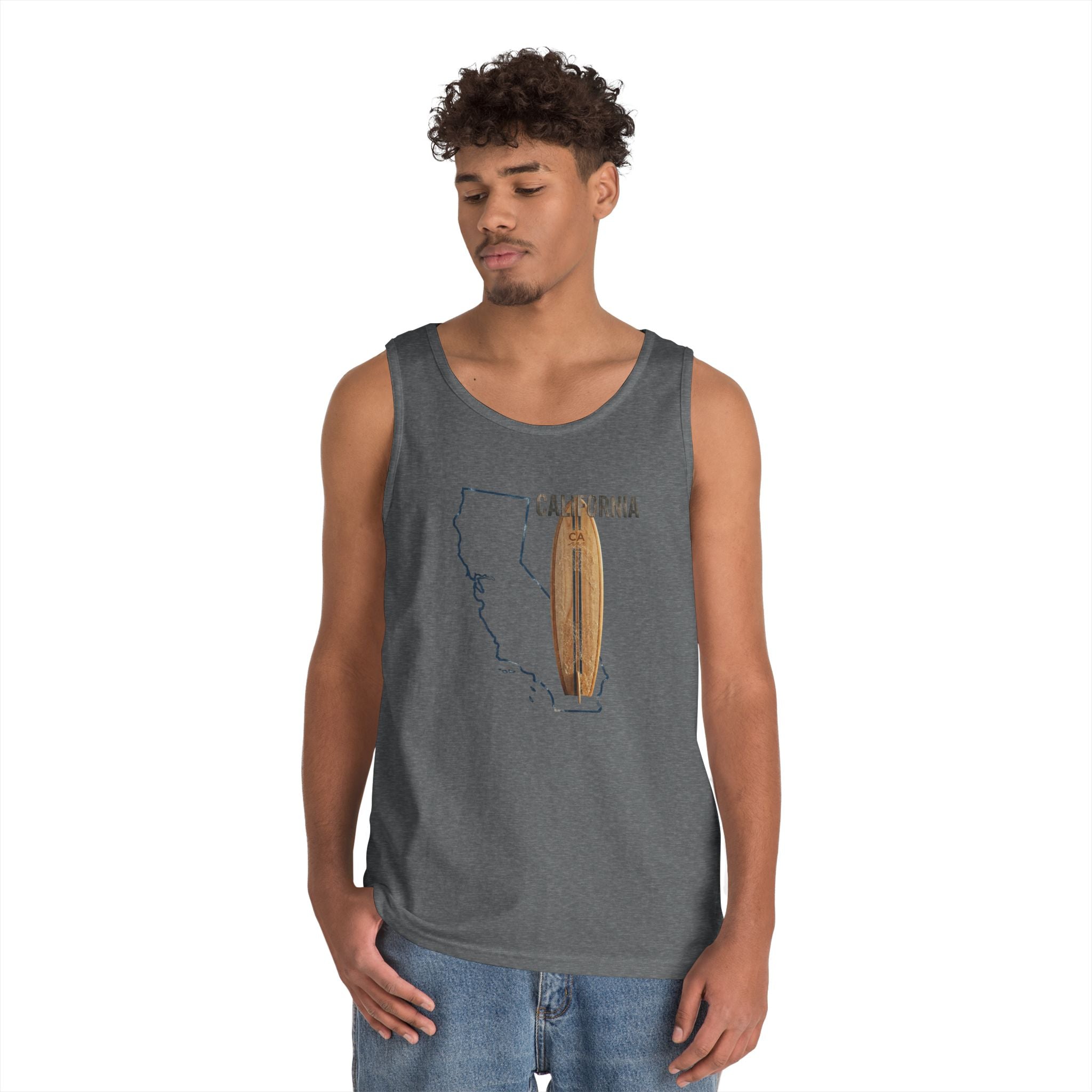 California Men's Coastal Cotton Tank Top – Lightweight, Breathable, Classic Fit Summer Essential