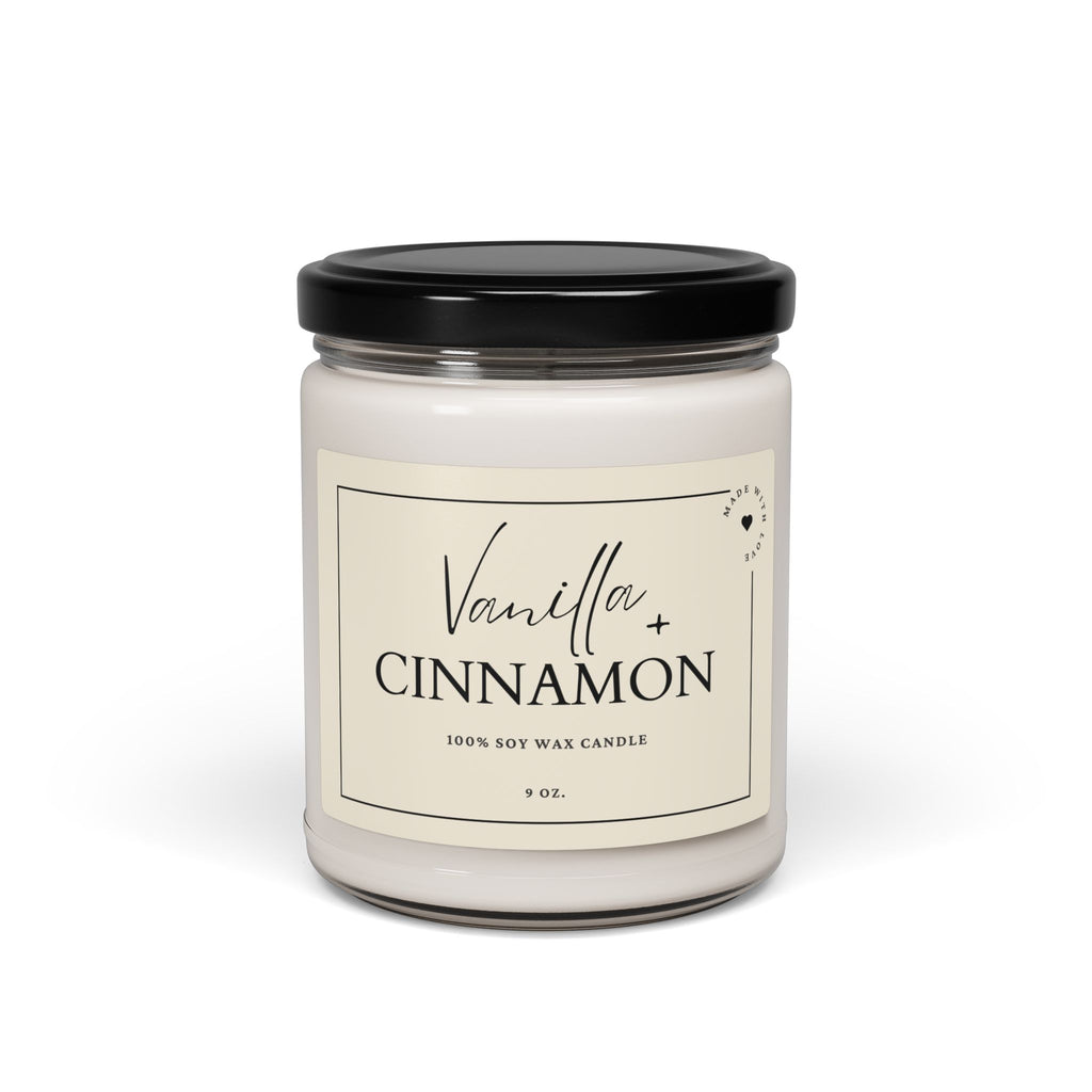Vanilla Cinnamon Scented Soy Candle - 9oz