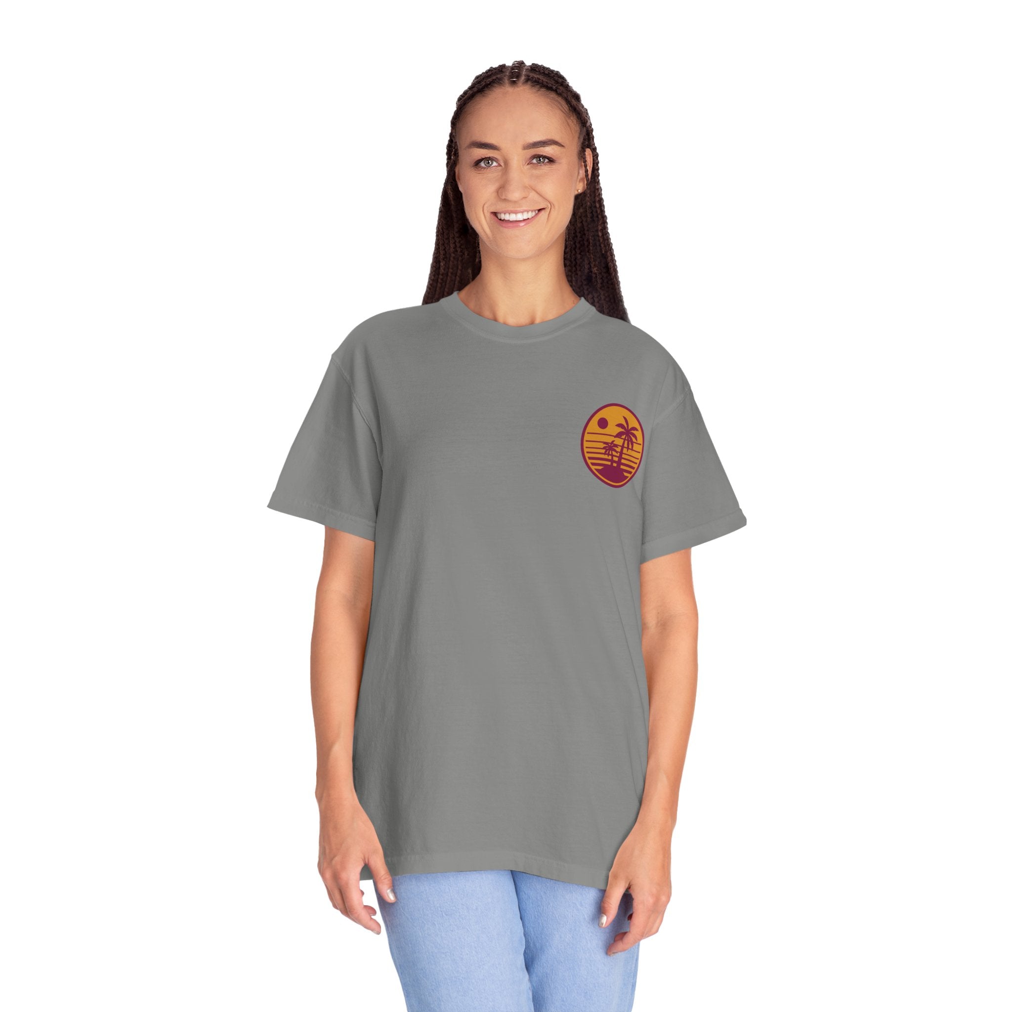 Sunset Palm Tree Unisex T-Shirt | Soft Beach Vibes | Perfect for Summer, Vacations, Gifts, Beach Days, Relaxation