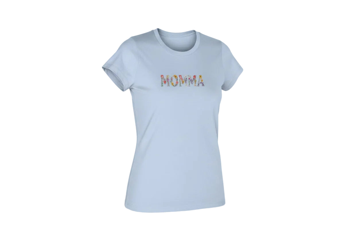 MOMMA Floral T-Shirt | Soft Women’s Slim Fit Tee | Cute Mom Shirt Everyday Wear