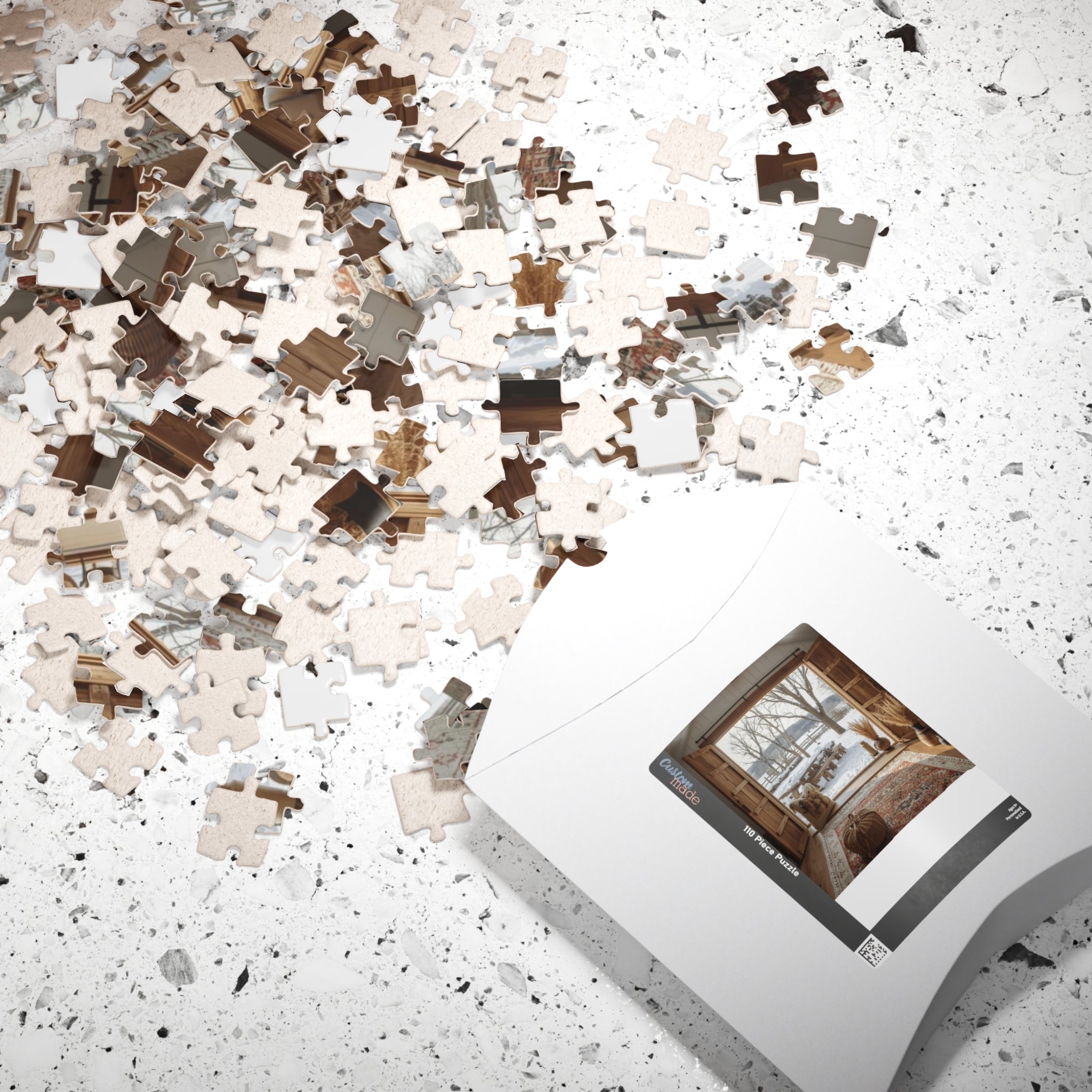 Cozy Winter Scene Puzzle (110, 252, 520, 1014-piece) - Perfect Gift for Family Game Night