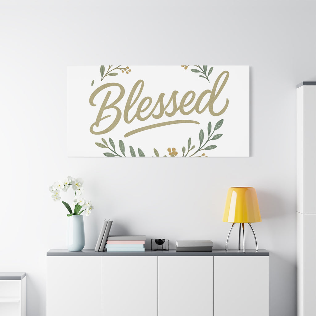 Blessed Wreath Matte Canvas Wall Art (Stretched 1.25")
