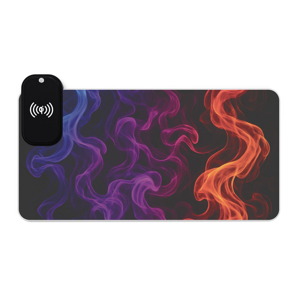 LED Gaming Mouse Pad: Wireless Charging, RGB Light-Up Desk Accessory, Perfect Gift for Gamers, Home Office Decor, PC Gaming Essentials