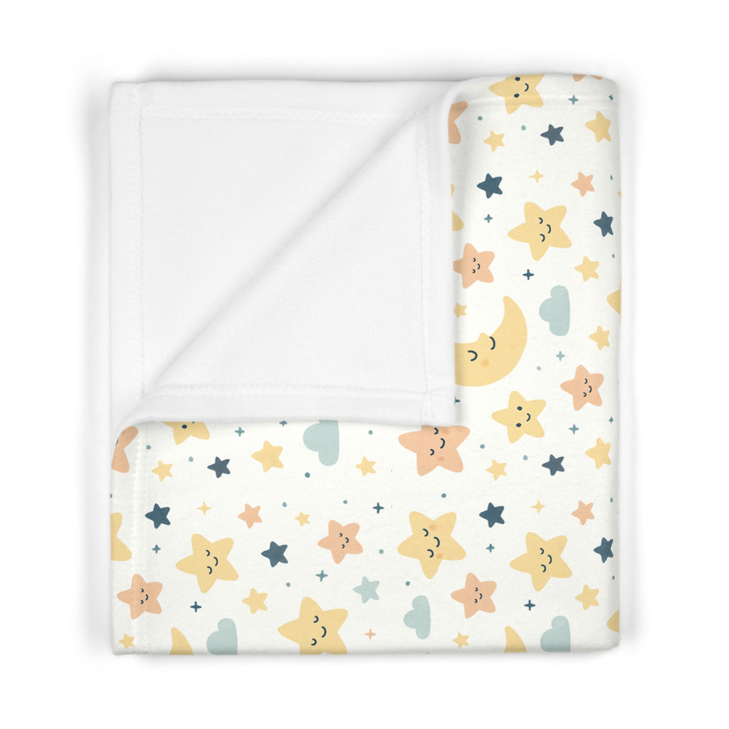 Cozy Fleece Baby Blanket - Starry Night Pattern, Soft Baby Shower Gift, Nursery Decor, Toddler Comfort, Infant Sleep Blanket