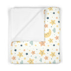 Cozy Fleece Baby Blanket - Starry Night Pattern, Soft Baby Shower Gift, Nursery Decor, Toddler Comfort, Infant Sleep Blanket