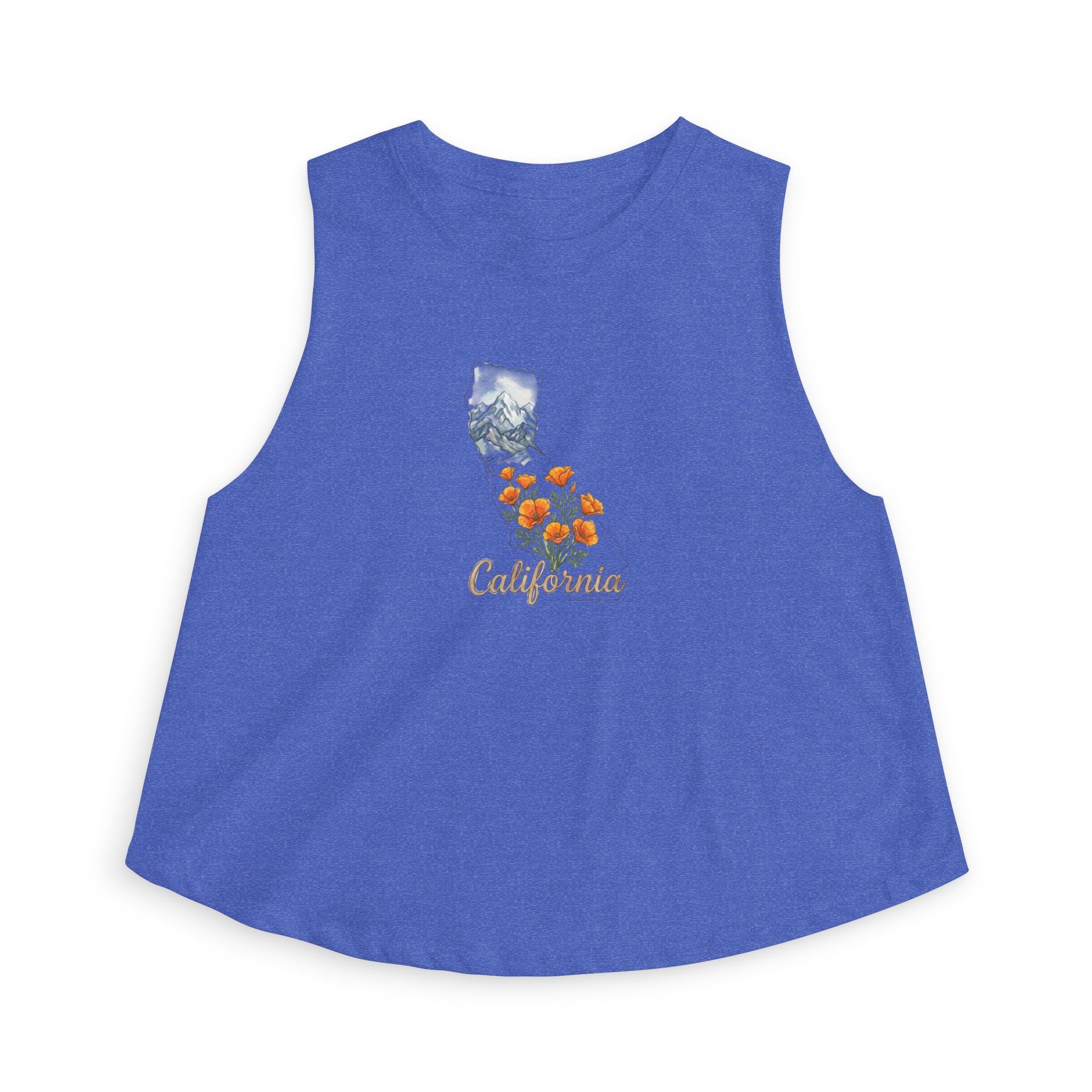 California State Flower Women's Crop Top — Golden Poppy Tank