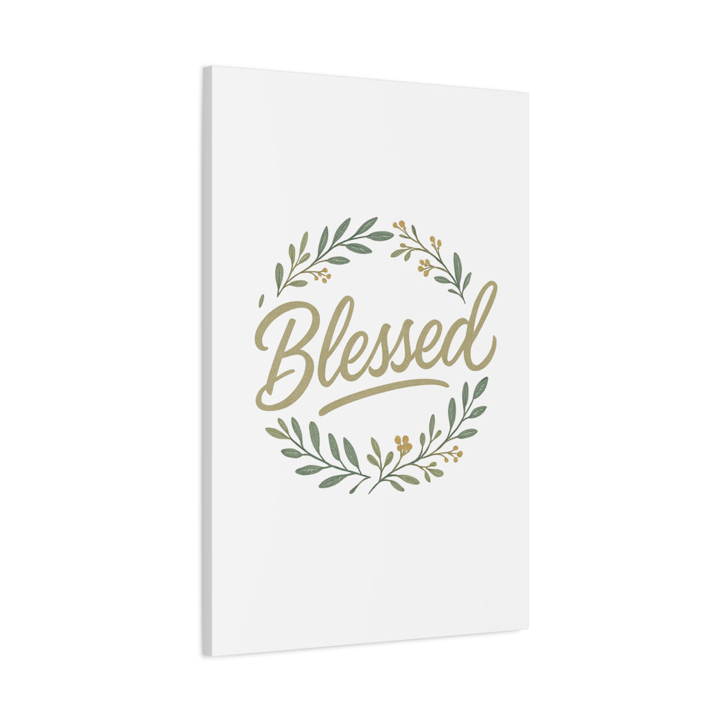 Blessed Wreath Matte Canvas Wall Art (Stretched 1.25")