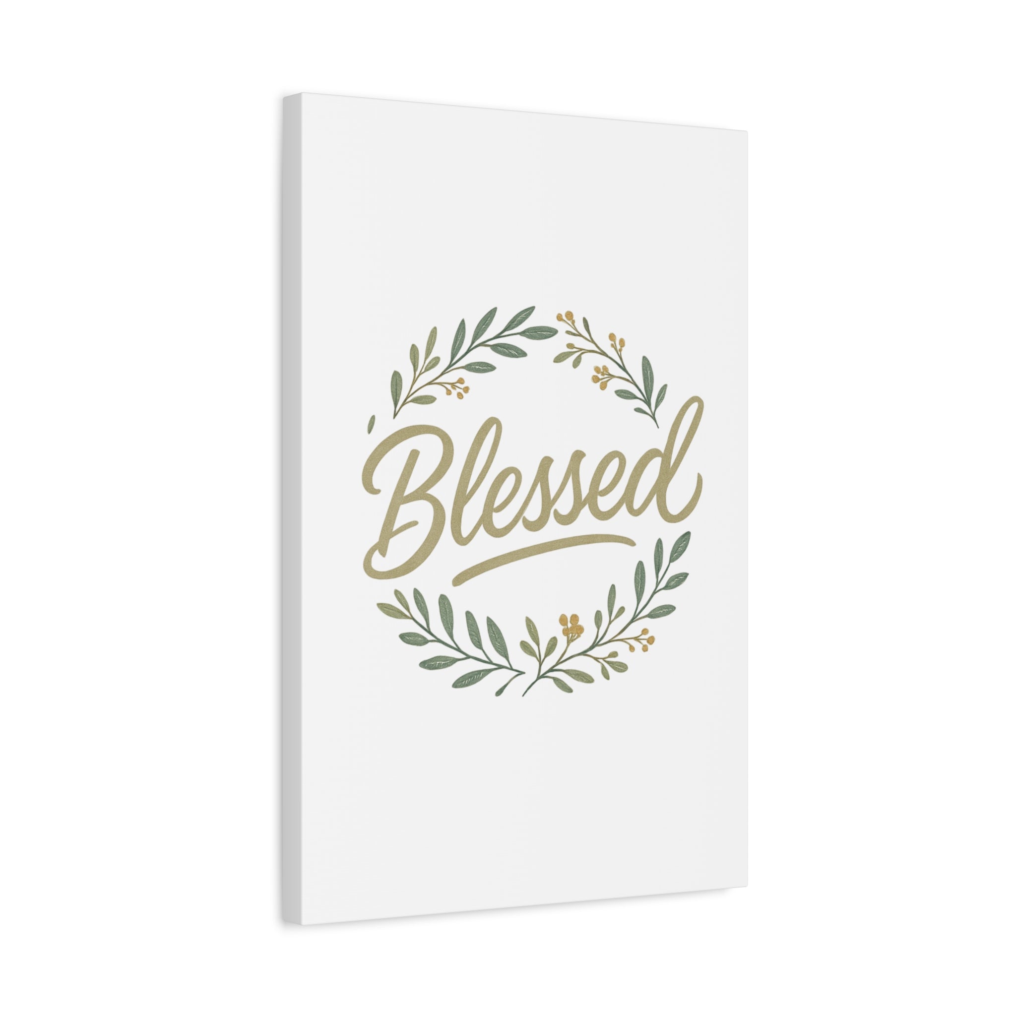 Blessed Wreath Matte Canvas Wall Art (Stretched 1.25")