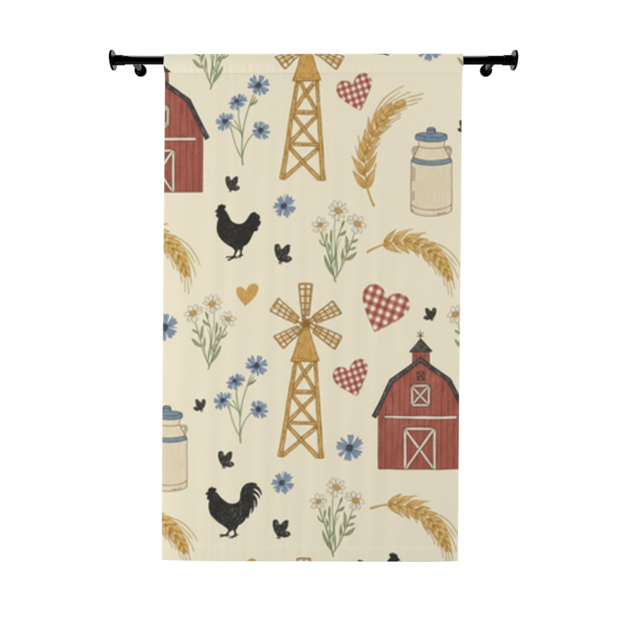 Farmhouse Blackout Curtain — Country-Style Window Curtain