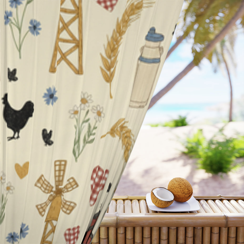 Farmhouse Blackout Curtain — Country-Style Window Curtain