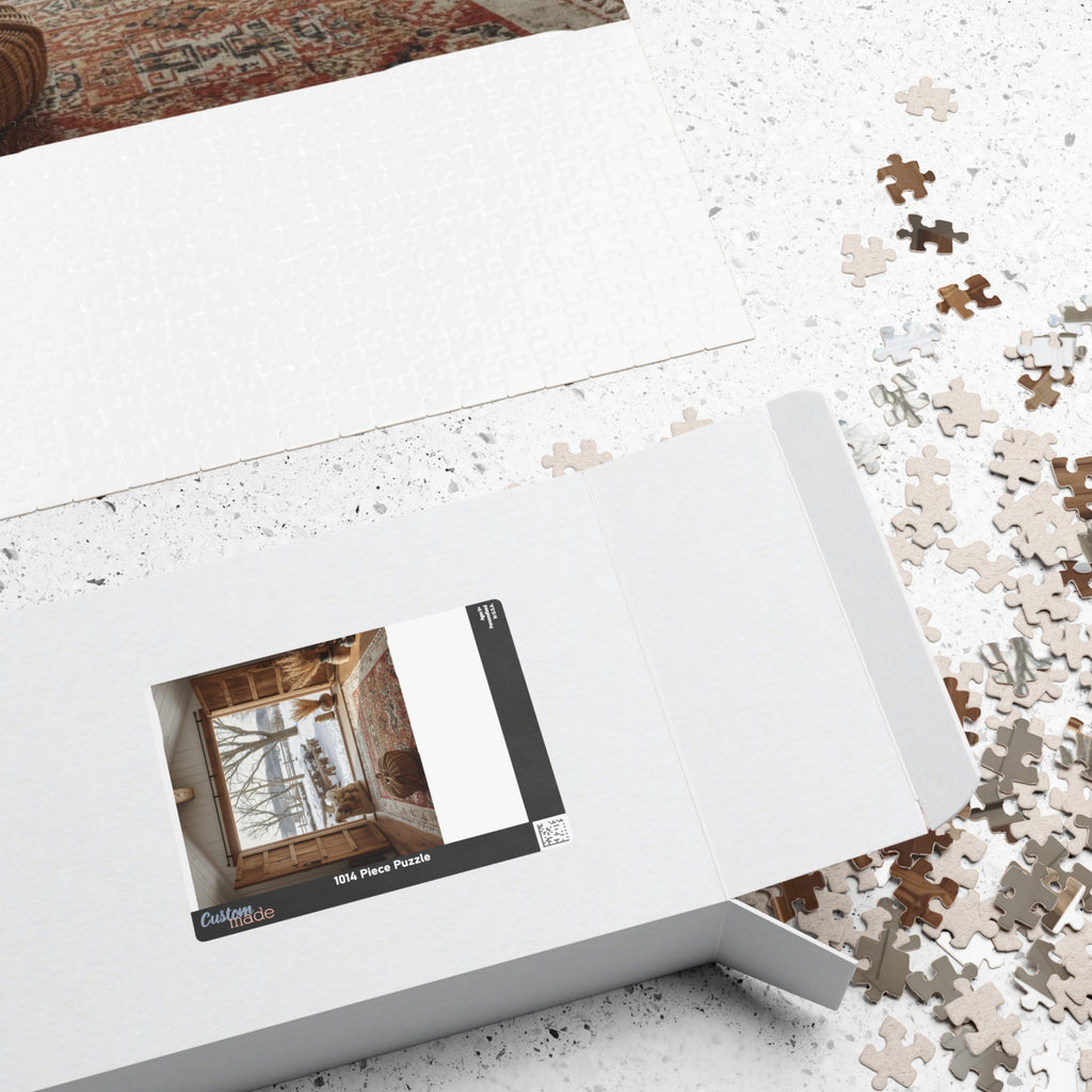 Cozy Winter Scene Puzzle (110, 252, 520, 1014-piece) - Perfect Gift for Family Game Night