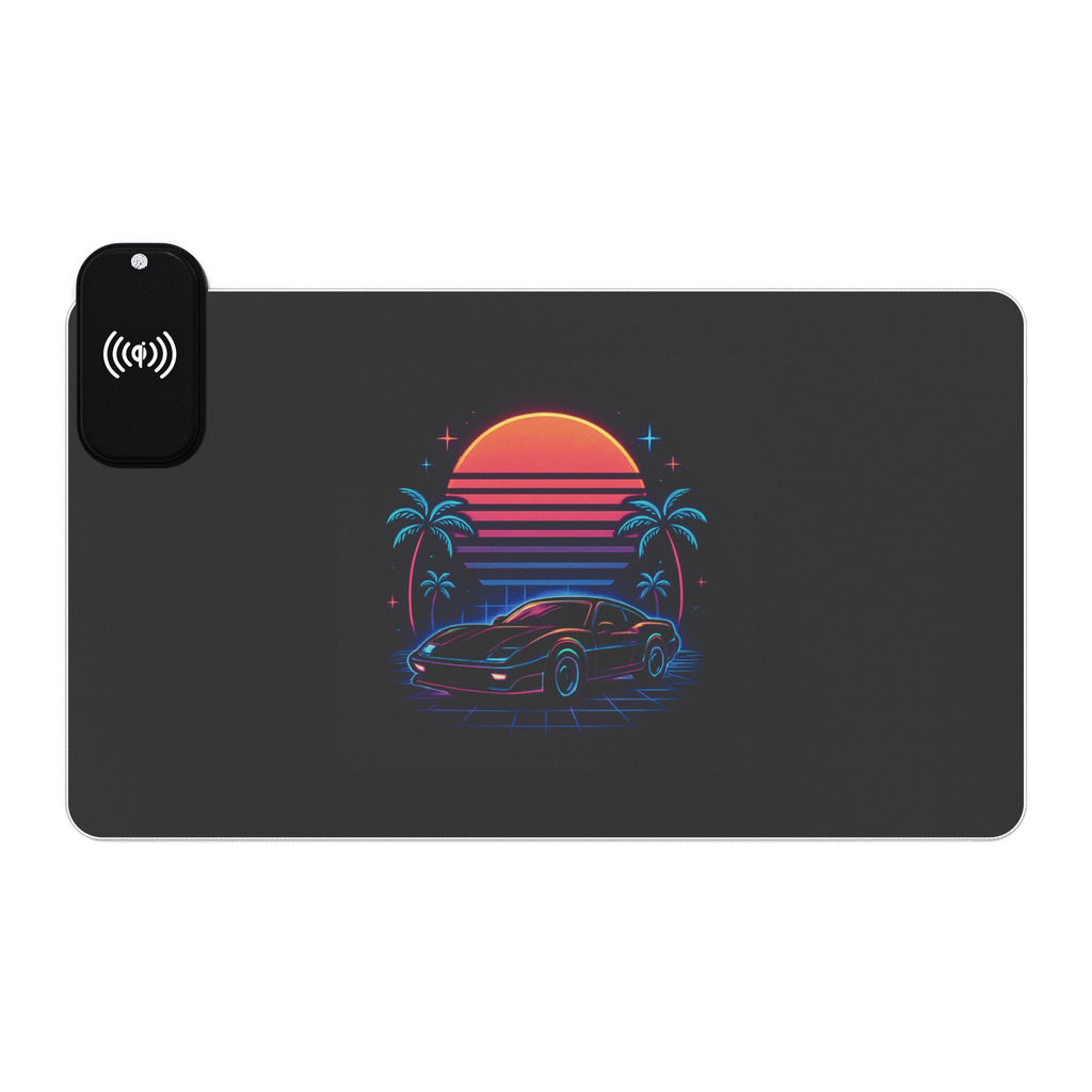 LED Gaming Mouse Pad with Wireless Charging - Retro Design, Desk Accessory for Gamers, LED Light Gift, Unique Office Decor, [...]