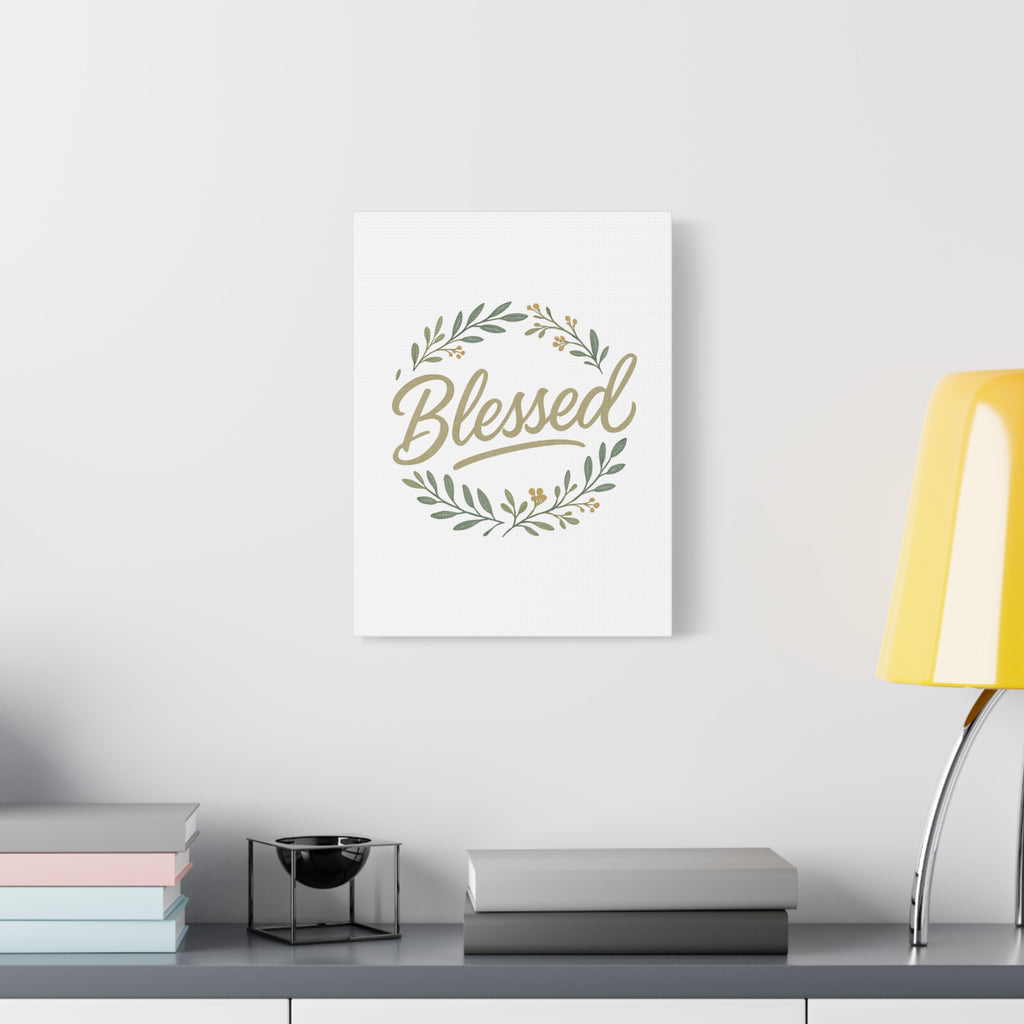 Blessed Wreath Matte Canvas Wall Art (Stretched 1.25")