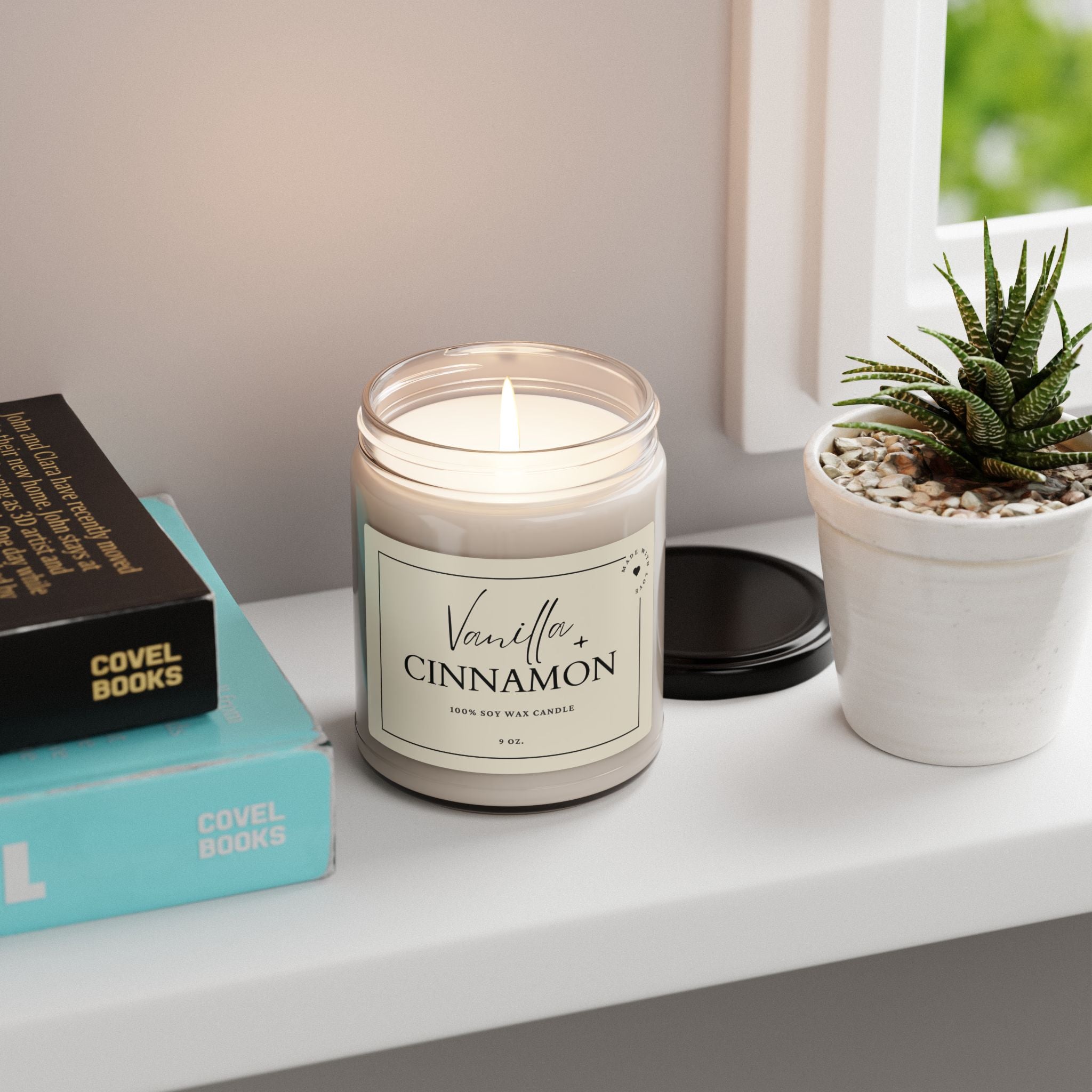Vanilla Cinnamon Scented Soy Candle - 9oz