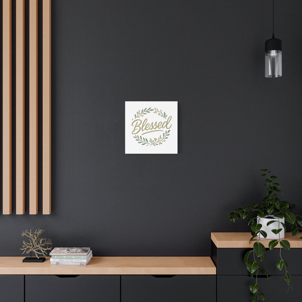 Blessed Wreath Matte Canvas Wall Art (Stretched 1.25")