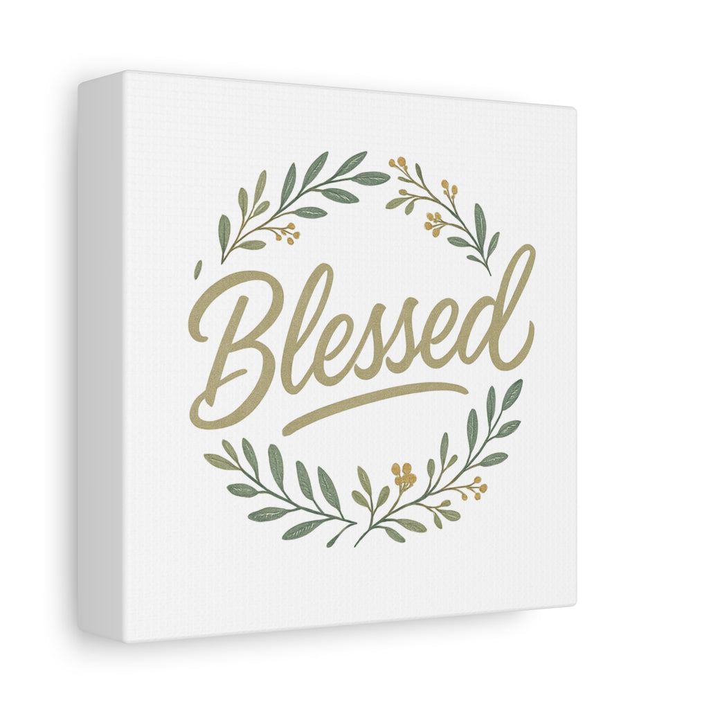 Blessed Wreath Matte Canvas Wall Art (Stretched 1.25")