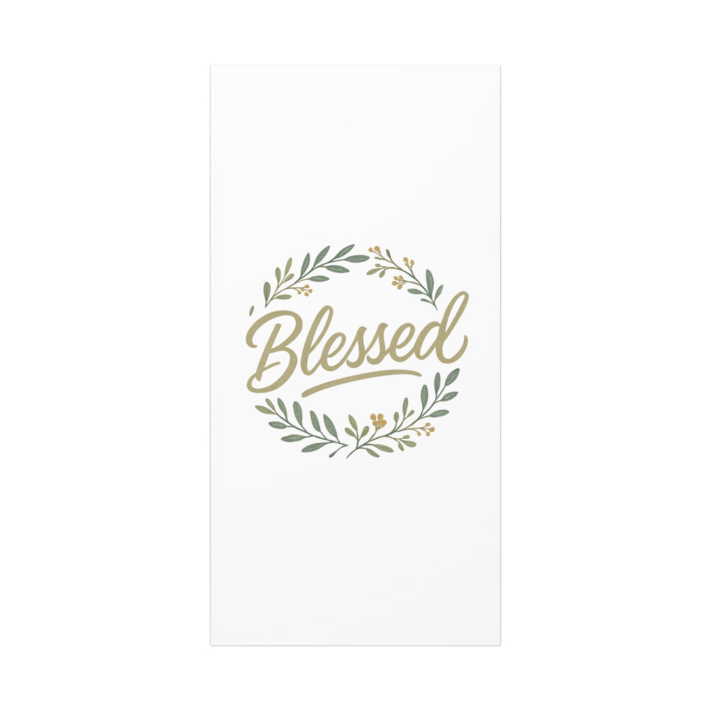 Blessed Wreath Matte Canvas Wall Art (Stretched 1.25")