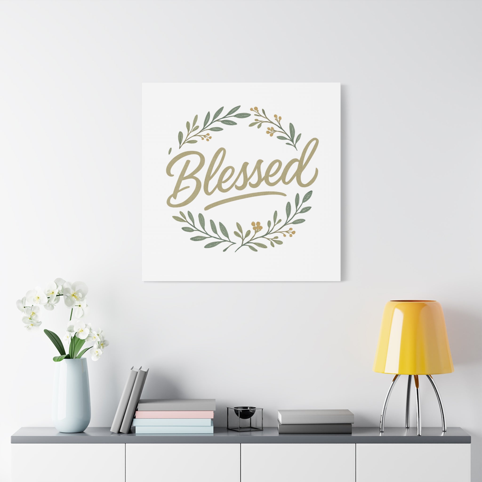 Blessed Wreath Matte Canvas Wall Art (Stretched 1.25")