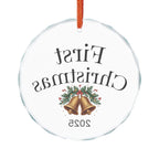 First Christmas 2025 Crystal Heart Ornament