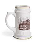 Vintage Ceramic Beer Stein – Rustic Farm Design