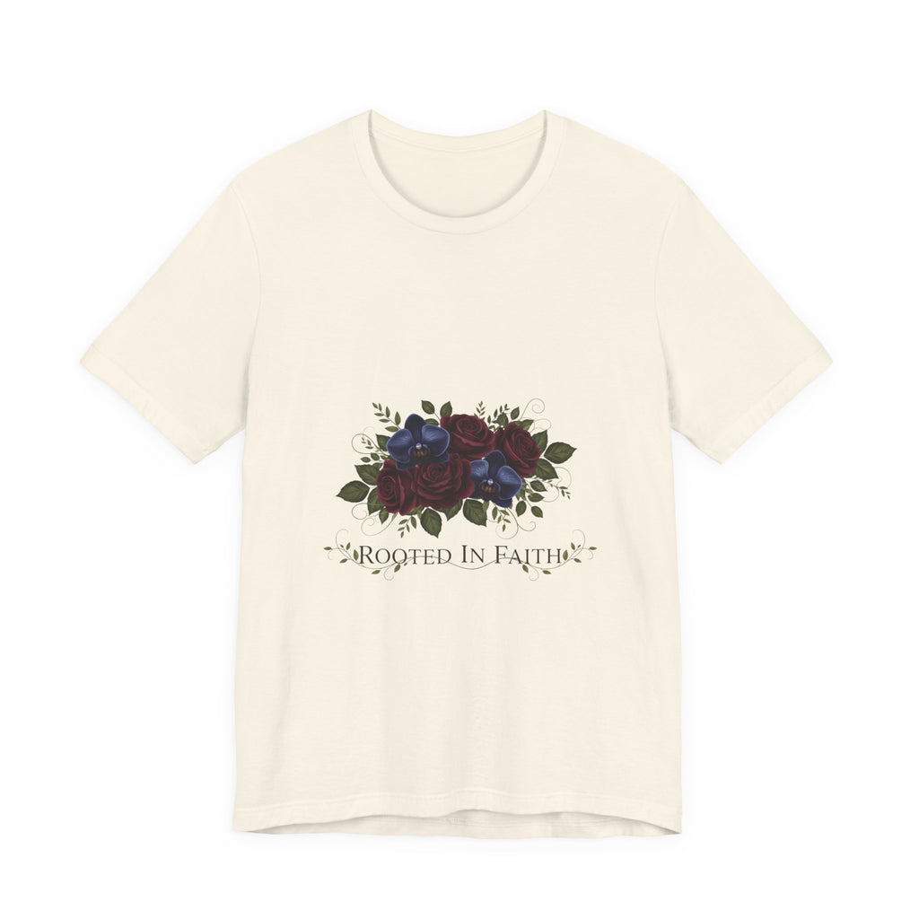 Rooted in Faith Dark Floral T-Shirt
