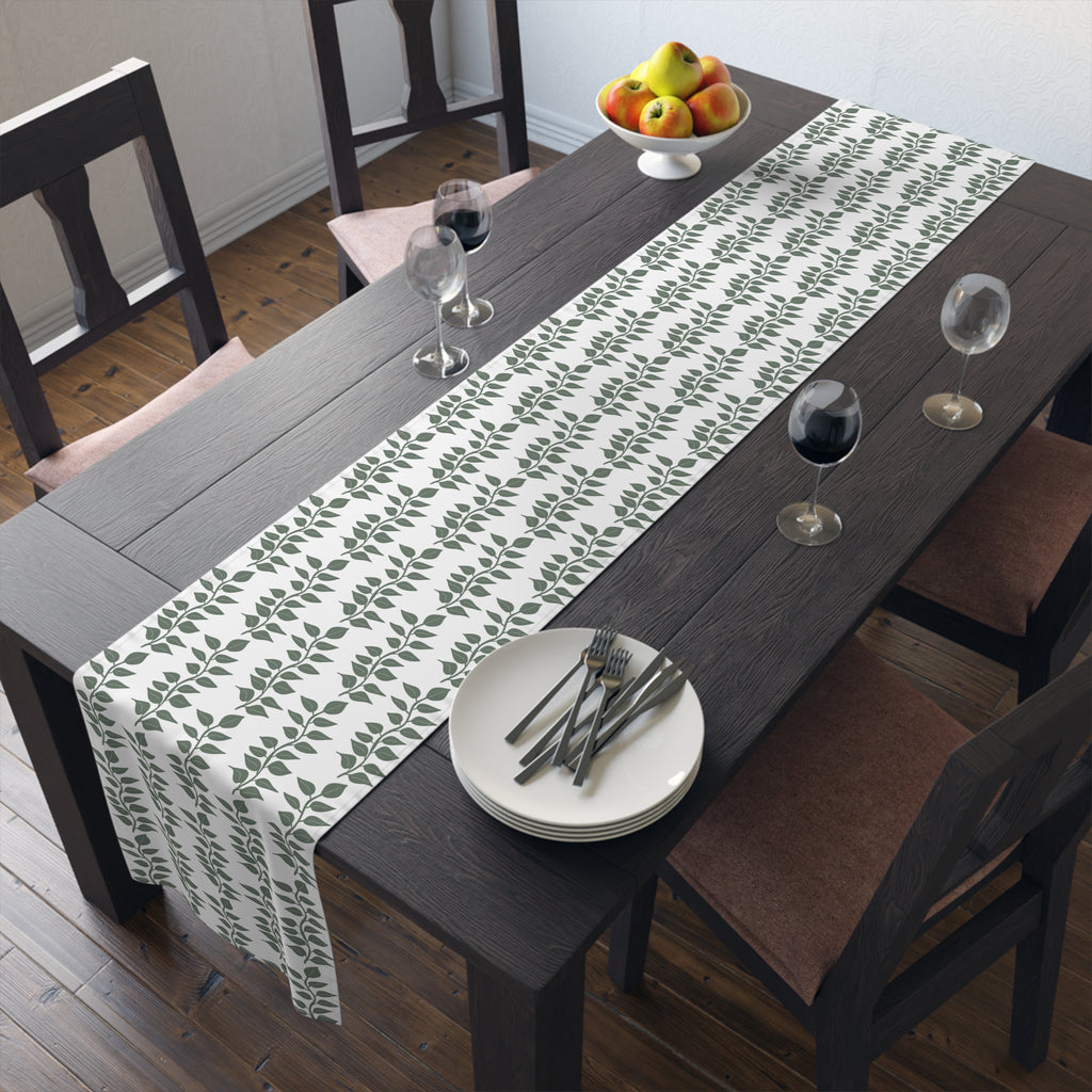 Leave Table Runner — Cotton/Poly Decorative Fall Runner