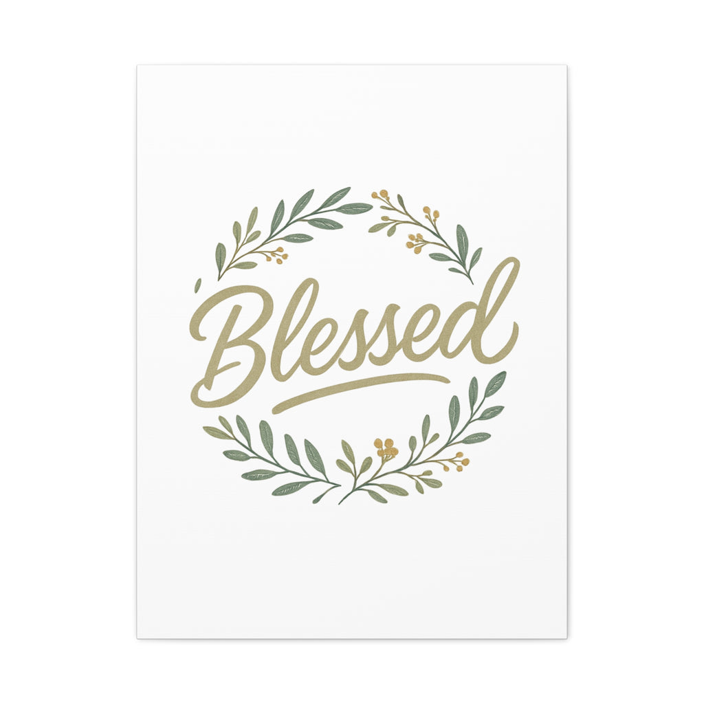 Blessed Wreath Matte Canvas Wall Art (Stretched 1.25")