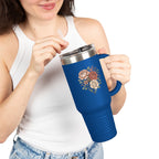 Floral Insulated Travel Mug - 40oz Reusable Drinkware for Coffee Lovers