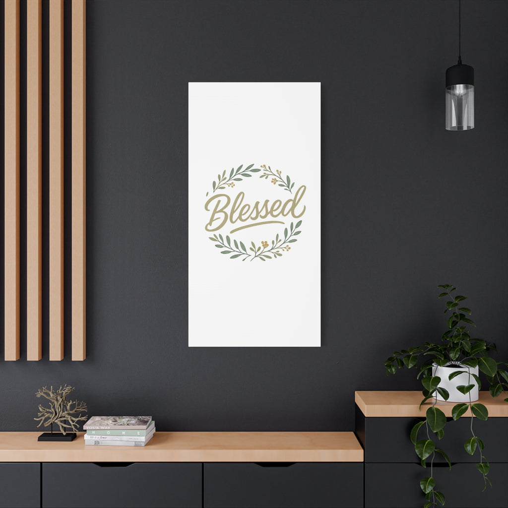Blessed Wreath Matte Canvas Wall Art (Stretched 1.25")