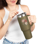 Floral Insulated Travel Mug - 40oz Reusable Drinkware for Coffee Lovers