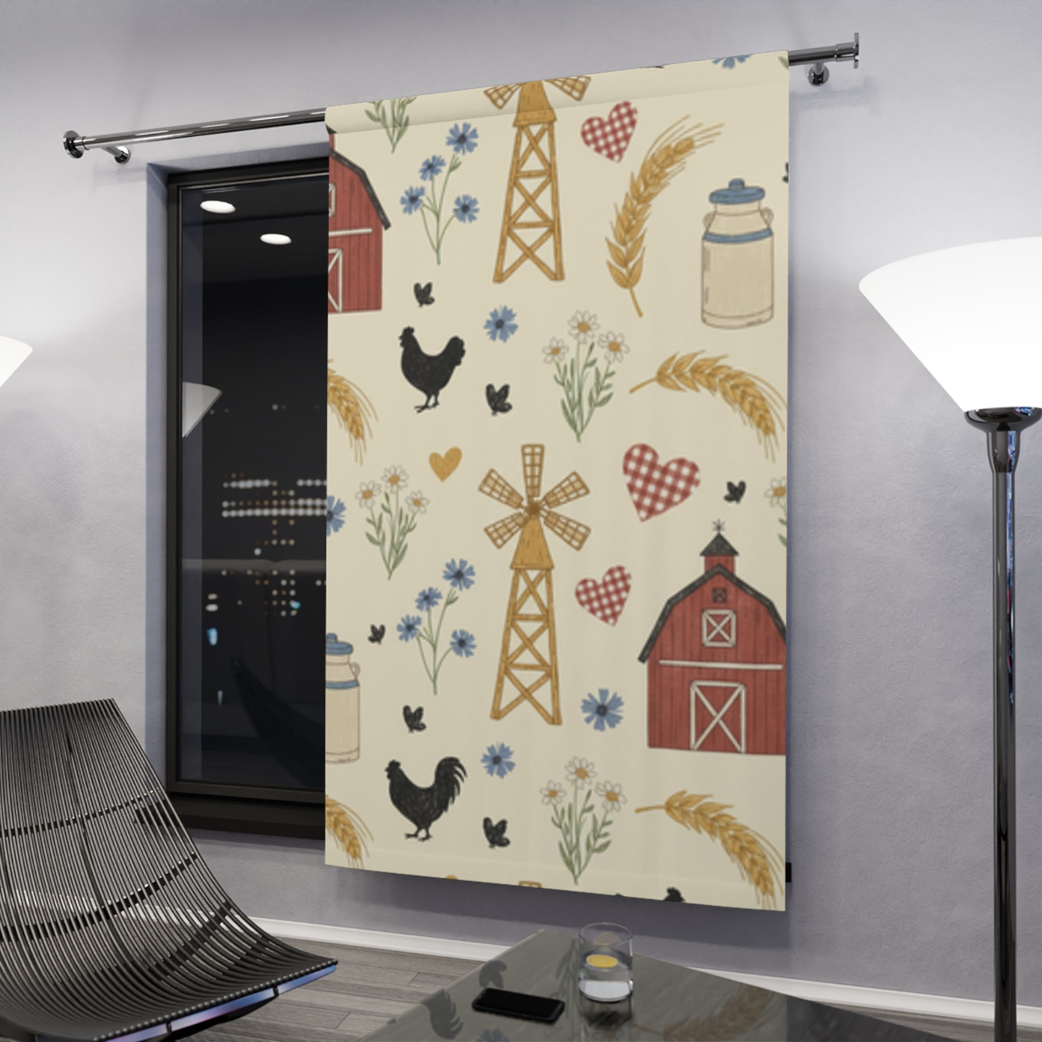 Farmhouse Blackout Curtain — Country-Style Window Curtain