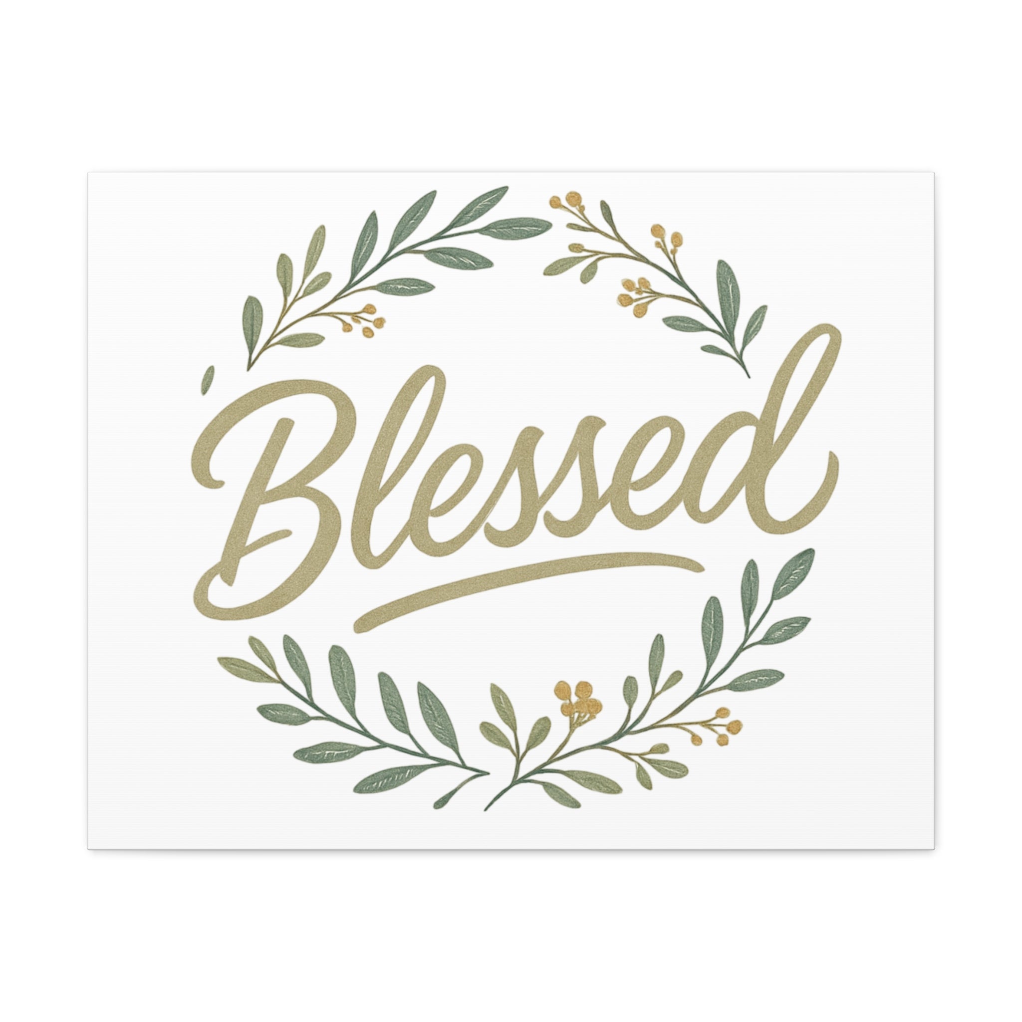 Blessed Wreath Matte Canvas Wall Art (Stretched 1.25")